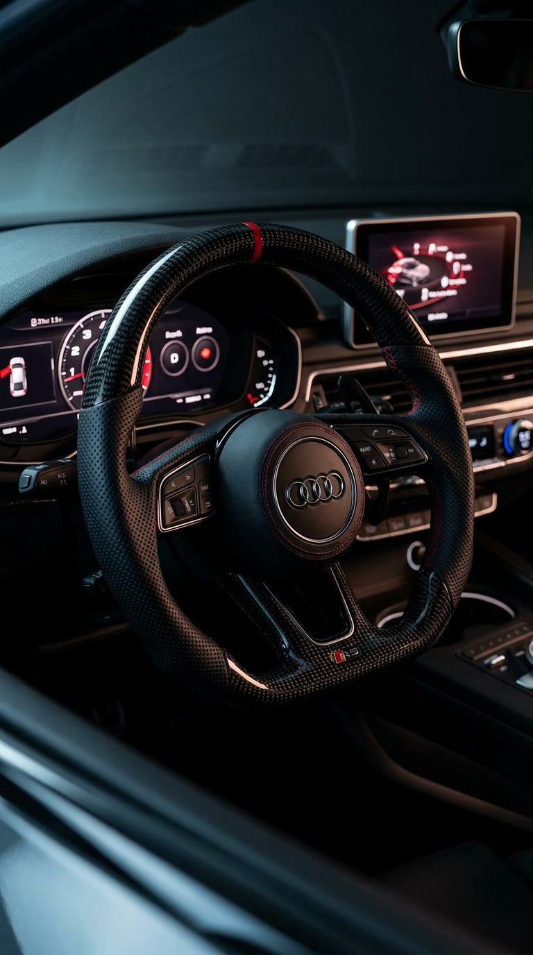 AUDI RS STEERING WHEEL RED CARBON.png