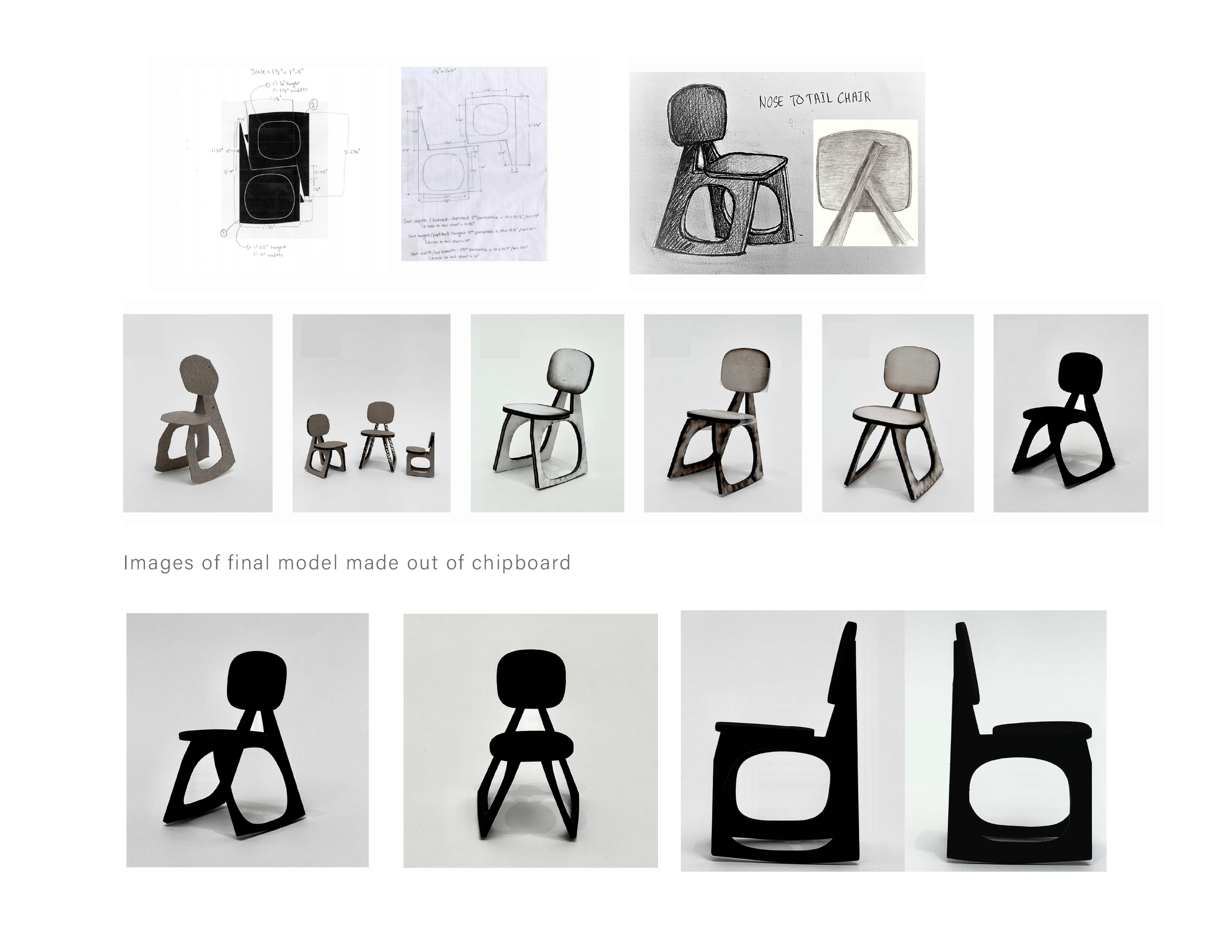 Group project in Studio I replicating the Herzog & de Meuron Nose to Tail Chair (completed with Shuree Batbold)