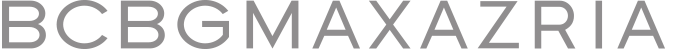 BCBGMAXAZRIA logo in bold black font.