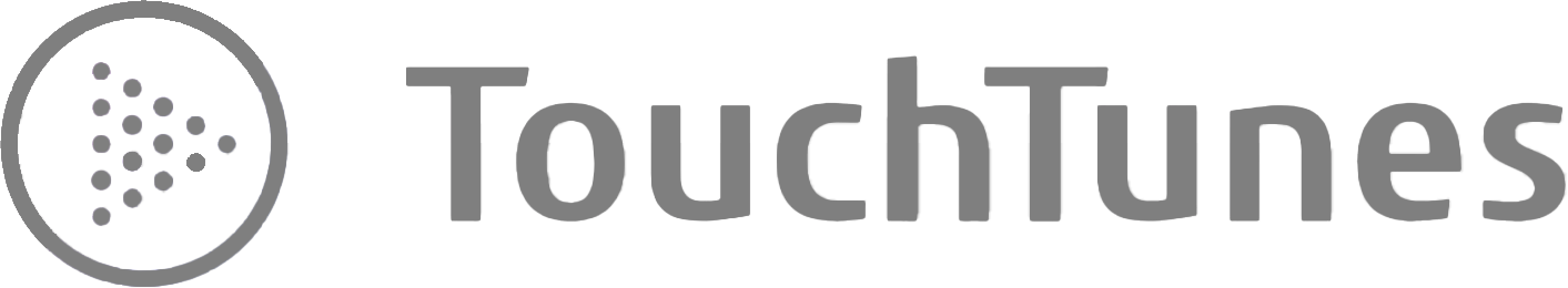 TouchTunes logo with a circle containing dots forming an arrow and the word 'TouchTunes' written beside it.
