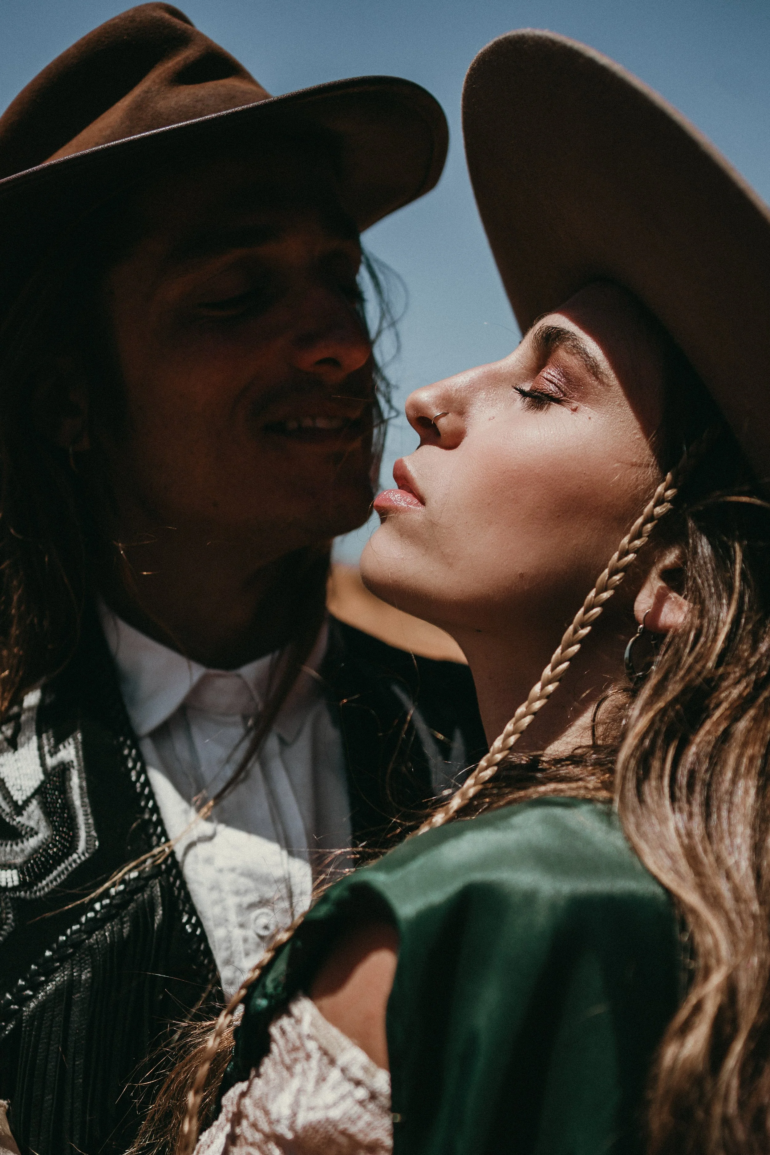 Bridal portrait in wild coastal landscape during Portugal elopement