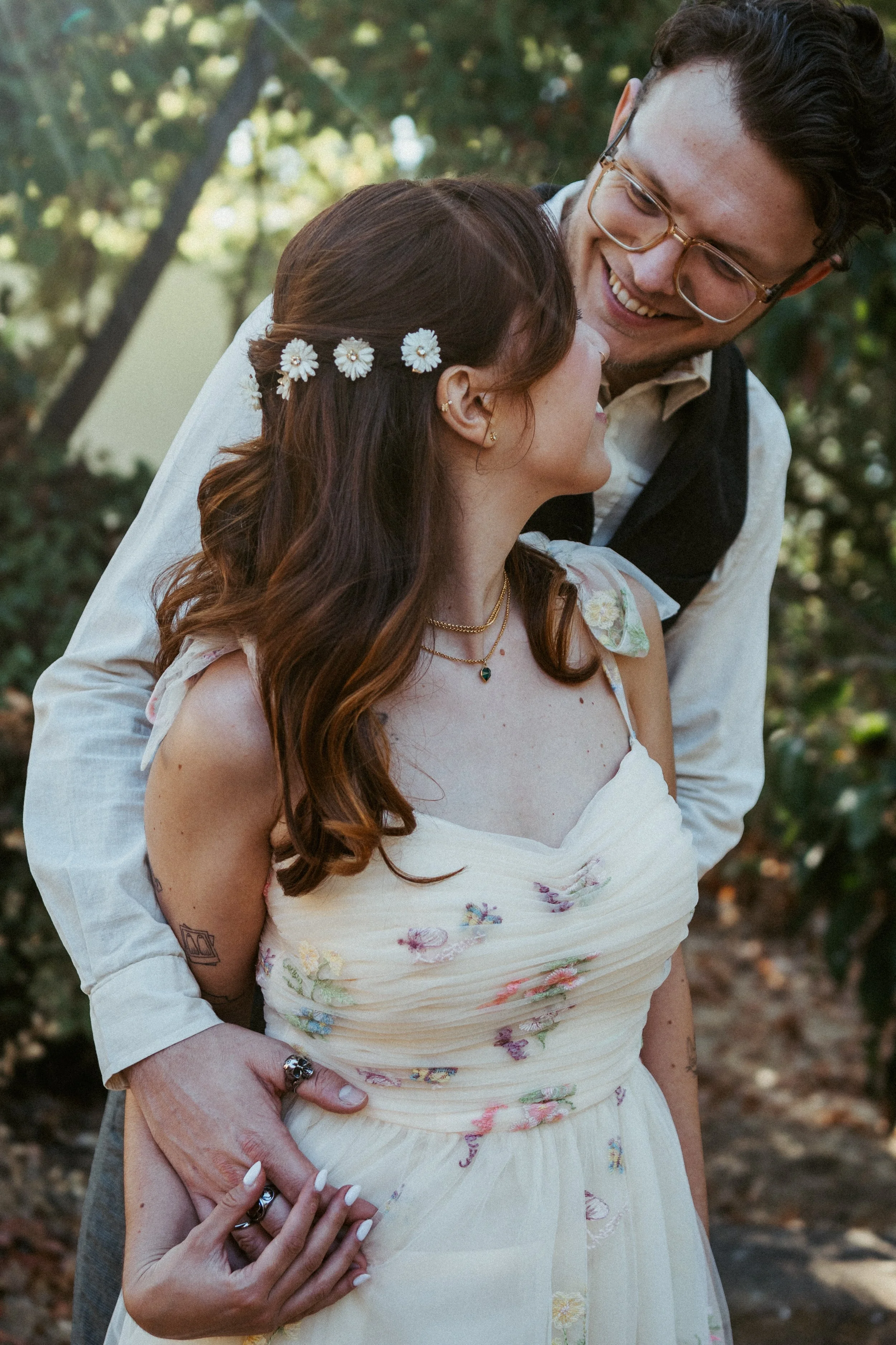 Natural light bridal portrait during wedding in Portugal capturing soft details and emotional expression