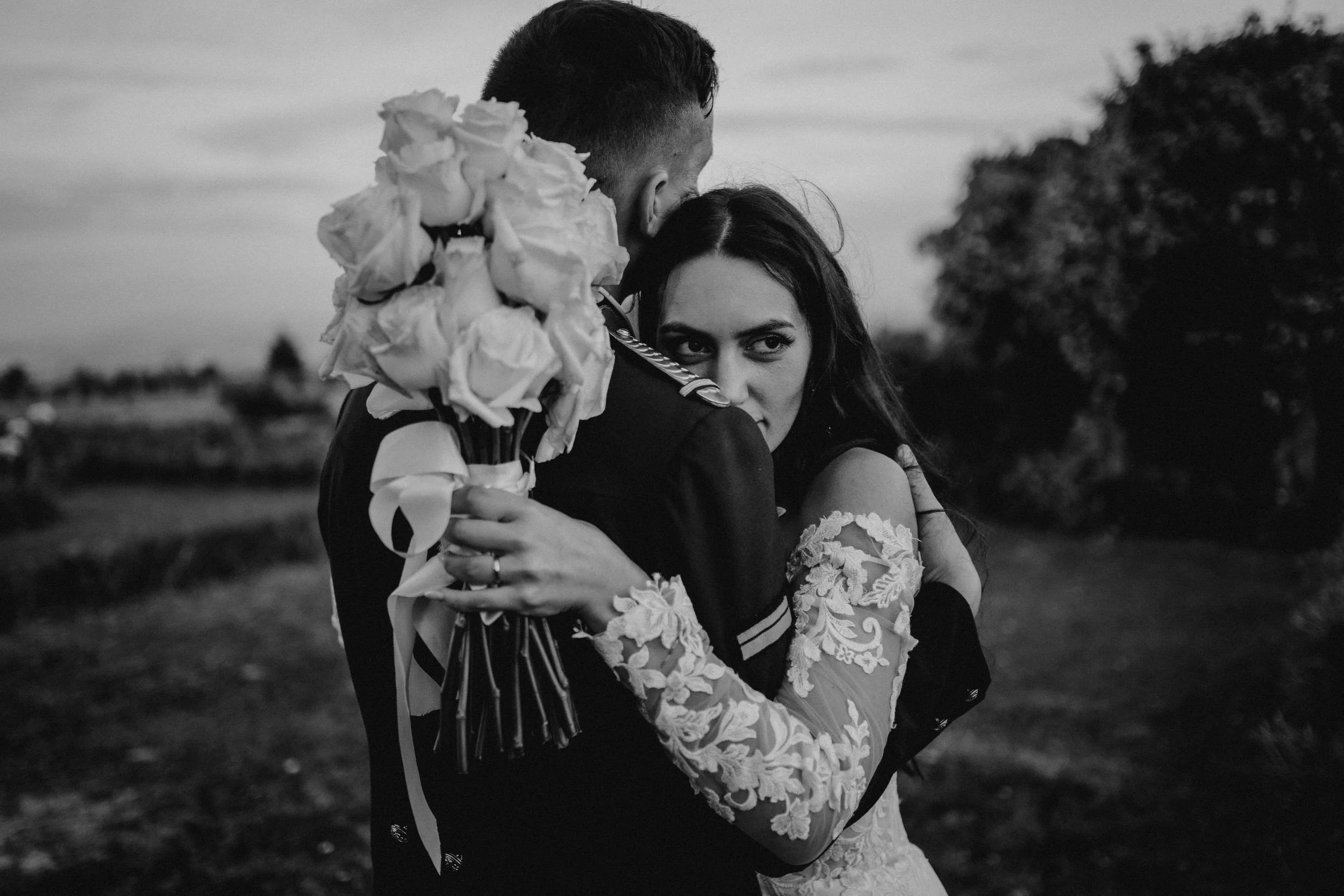Romantic elopement-style bridal portrait during a destination wedding in Portugal