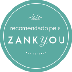 Circular badge with teal background and white text that reads 'recommended by ZANK you'.