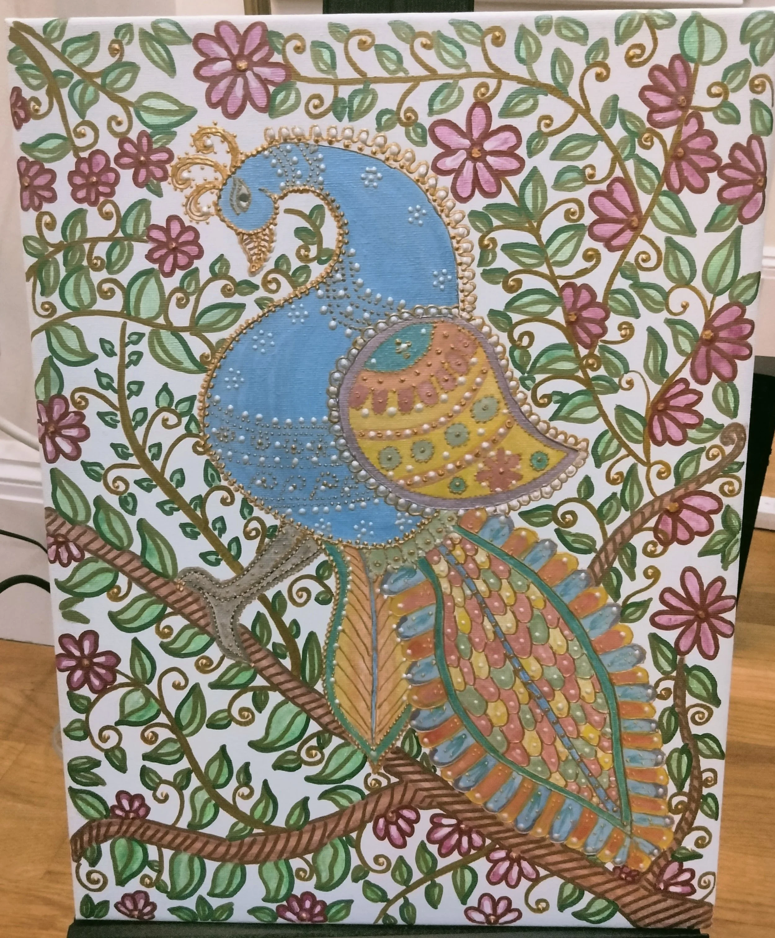 Peacock in the Tree_Madhubani - website.jpg