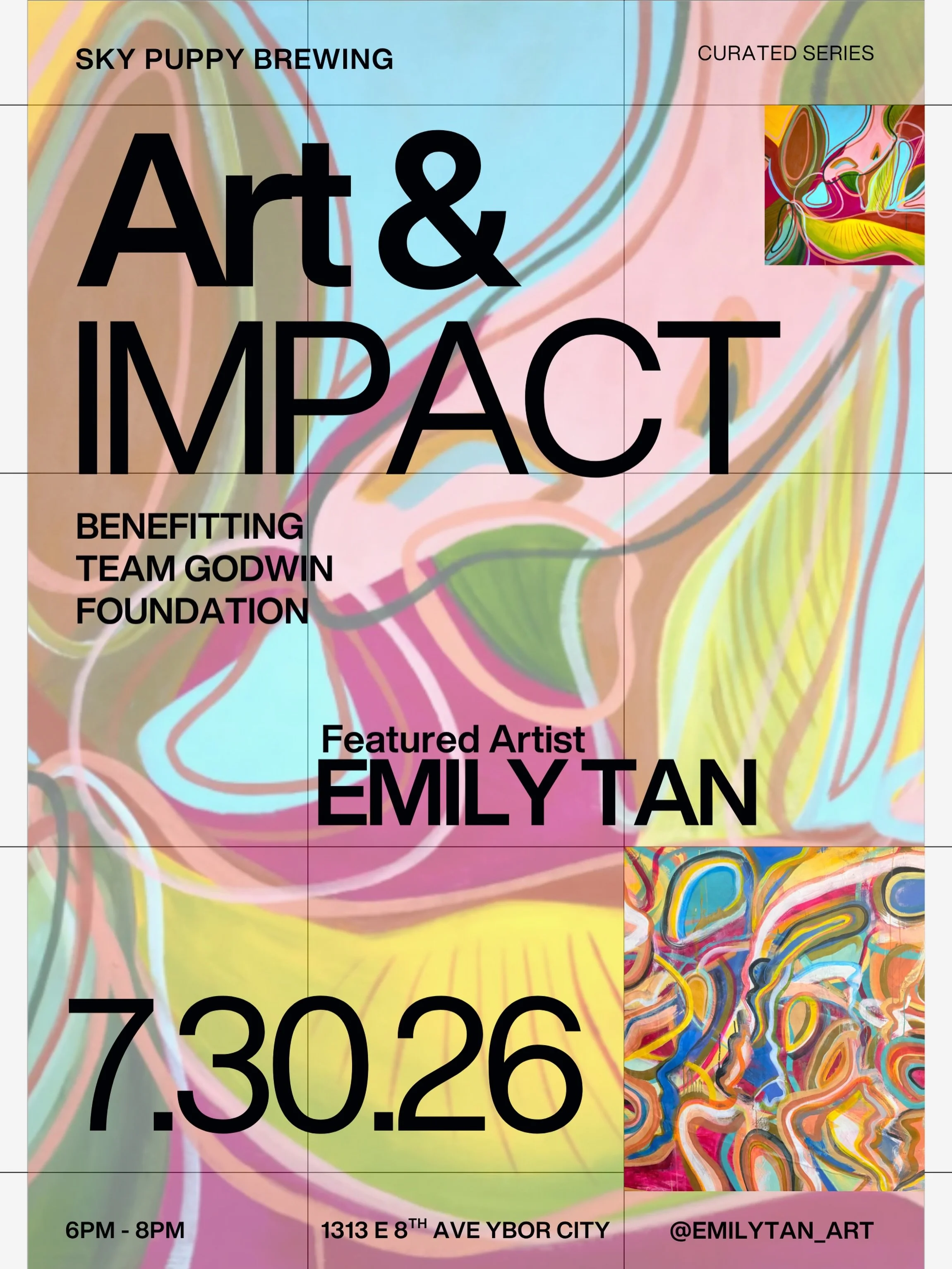 We&rsquo;re honored that @emilytan_art chose Team Godwin Foundation as the beneficiary for proceeds from @skypuppybrewing during their Art &amp; Impact Series exhibition, featuring her work! 🎨🐾

Join us this Thursday, July 30th, to meet Emily. @hcp