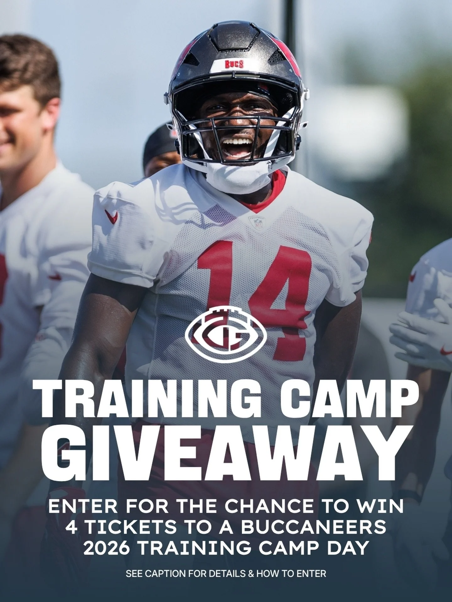 Team Godwin Foundation is sending THREE lucky winners 4 tickets to watch a Buccaneers 2026 Training Camp! 🚨🏈 

How to Enter:
1. Follow Team Godwin Foundation
2. Like this post
3. Tag 3 friends you&rsquo;re taking with you in the comments

Enter now