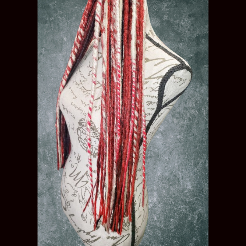 'Red Hot Baddie' Dreadfall Pigtails