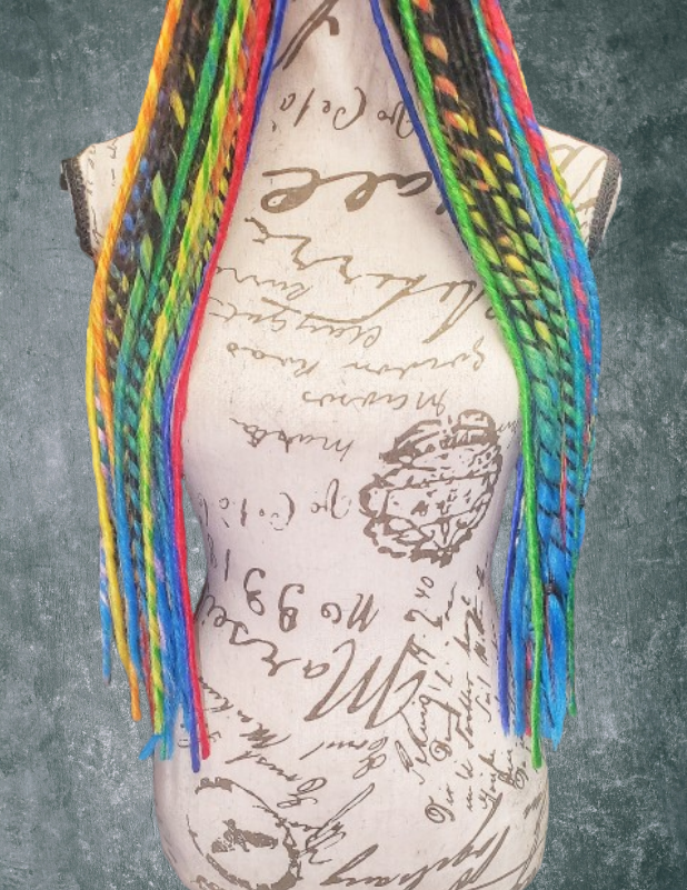 'Fruity Pebbles' Dread Pigtails - 22 Inches