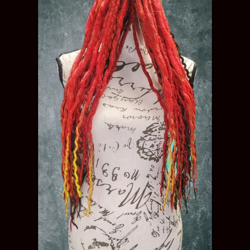 'Baby Blaze' Curled Dread Pigtails