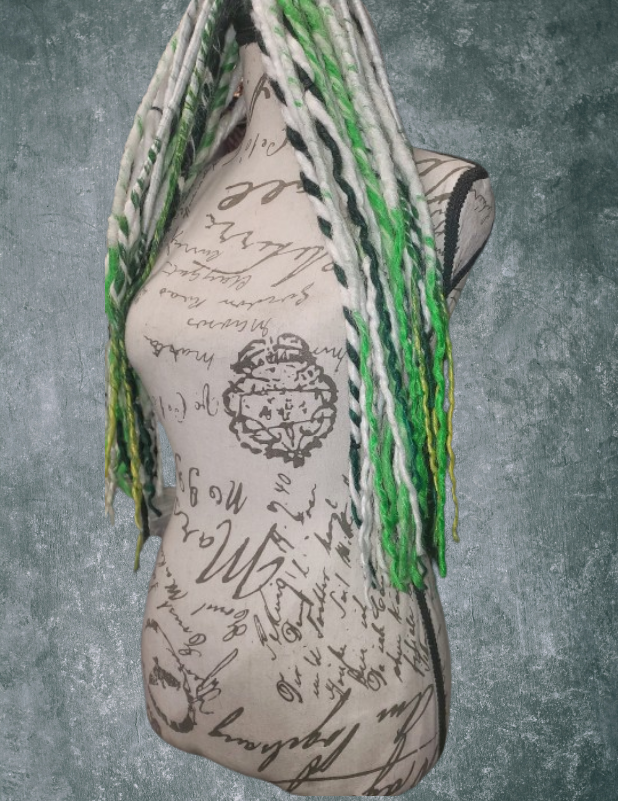 UV Reactive/ Glow In The Dark 'Meta' Dread Pigtails