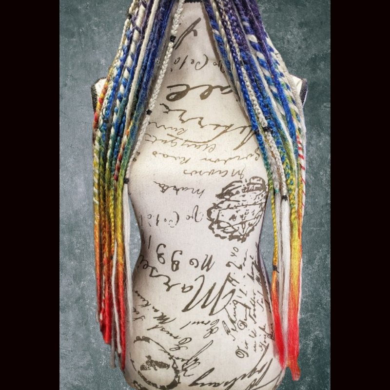 'Rainbow Bright' Dread Pigtails