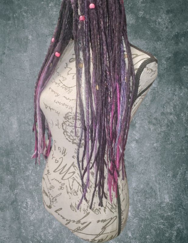 'Princess Plum' Dread Pigtails