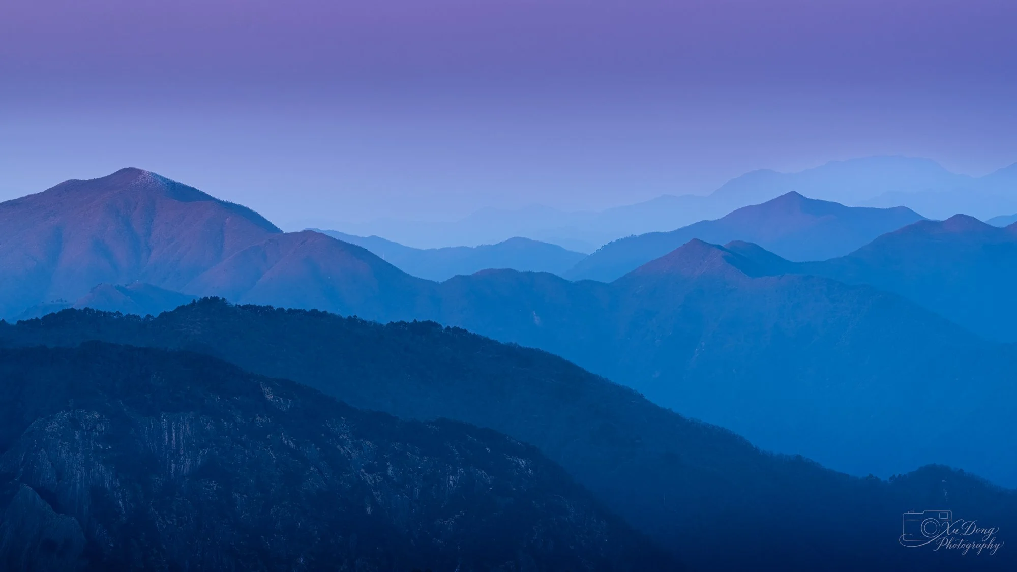 The golden hour glow upon the peaks of Huangshan—a classic, serene landscape of mountain majesty rising above the clouds.