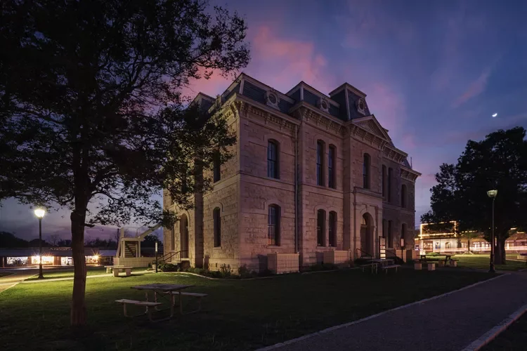 Image of historic courthouse in downtown Blanco, Texas