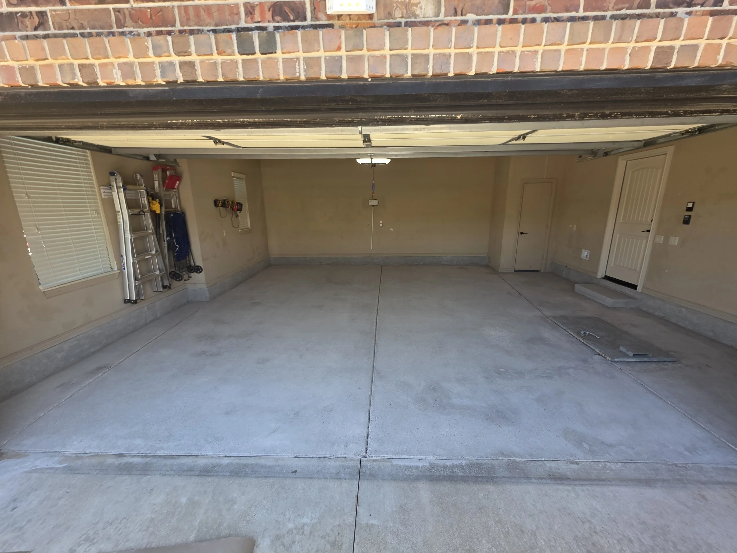Phase 1 -  Fully patched and ground concrete overview. Stem walls ground down as well. Ready for MVB