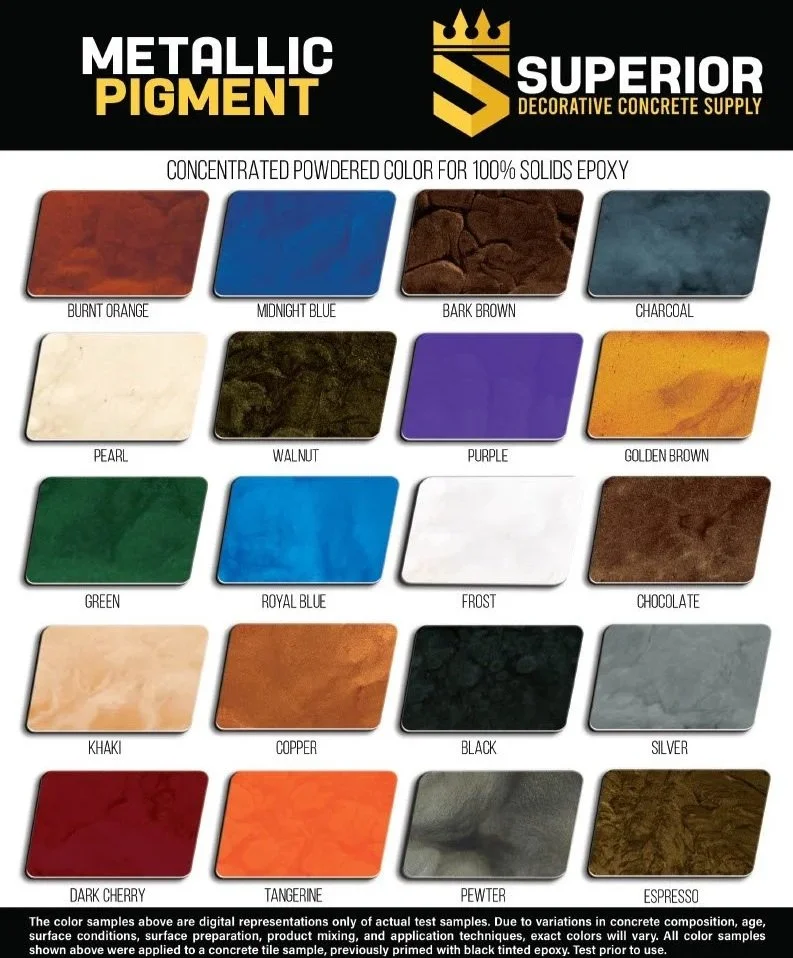 Metallic Color Chart Selection
