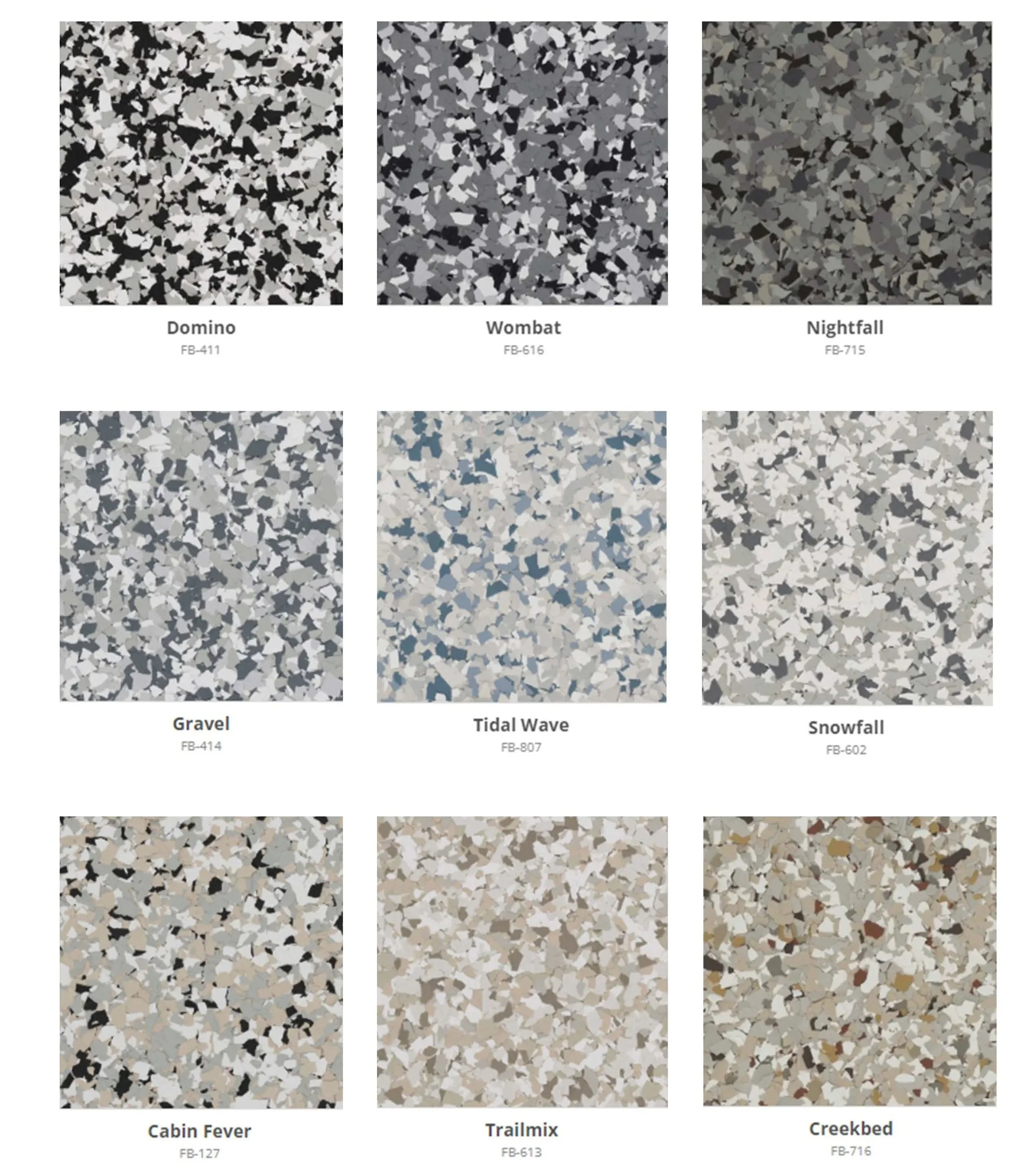 Popular Flake Color Schemes 1