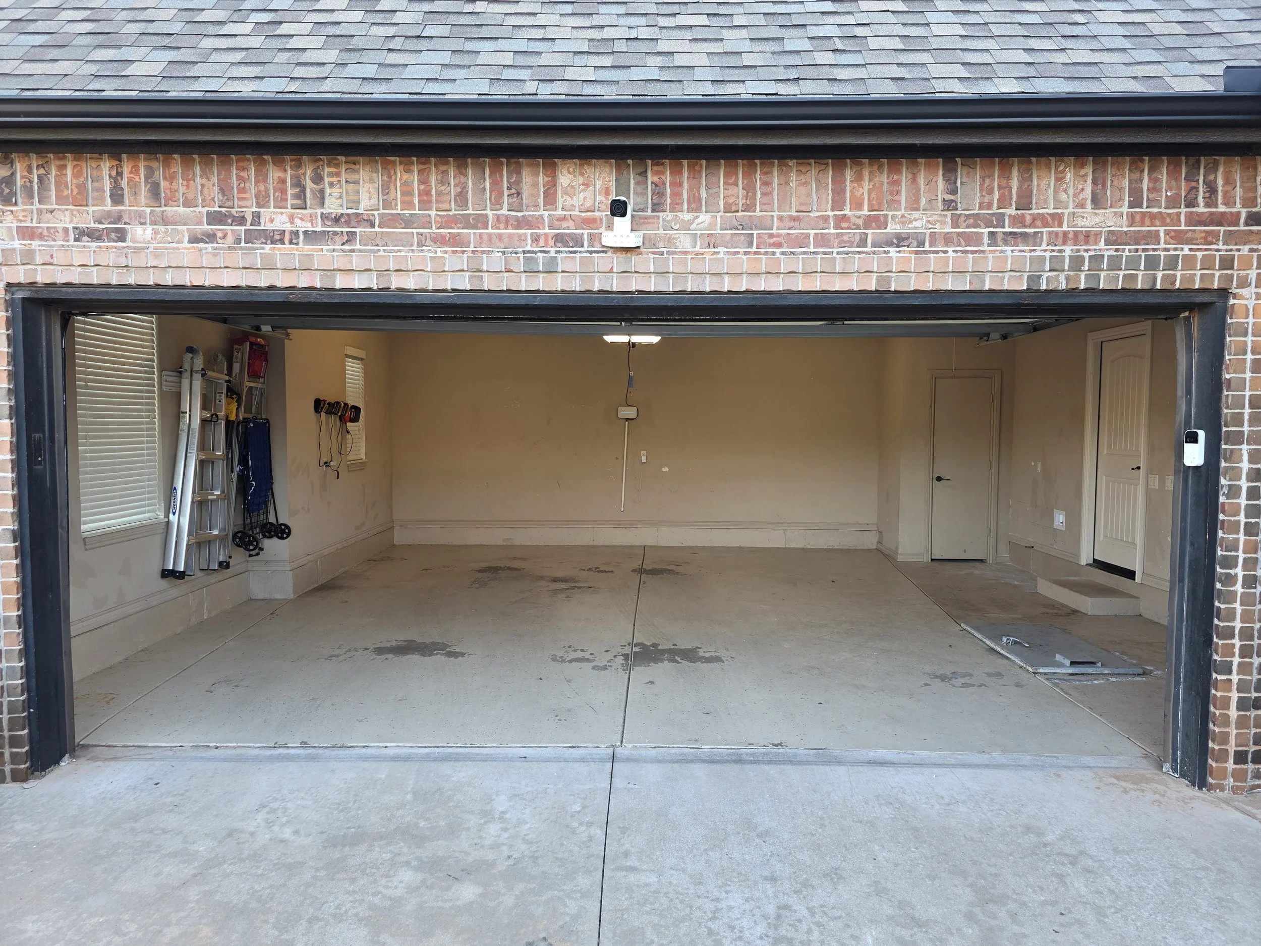 Full shot of original garage condition