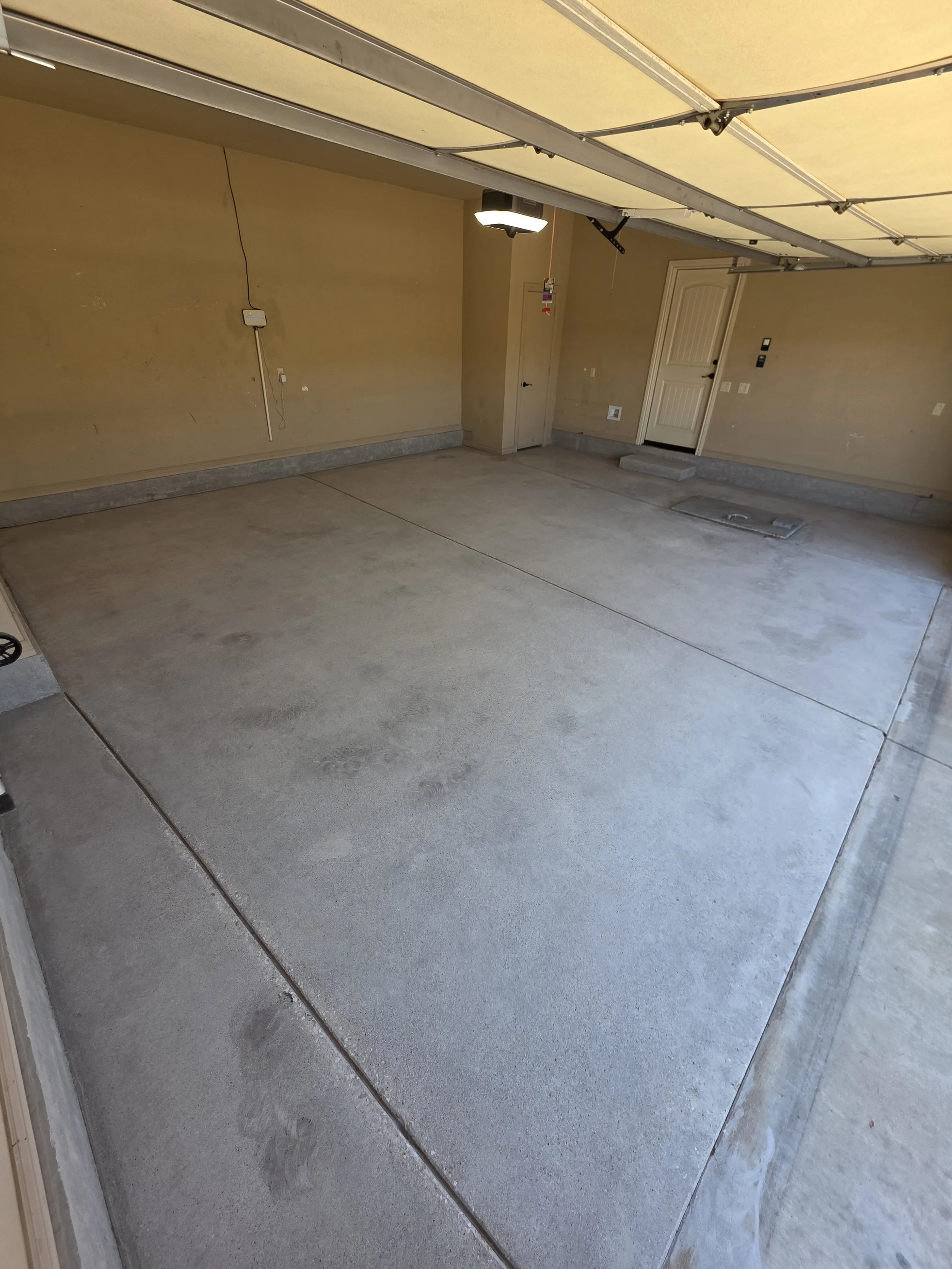 Phase 1 - Side shot of patched and repaired concrete. Some fixed cracks visible