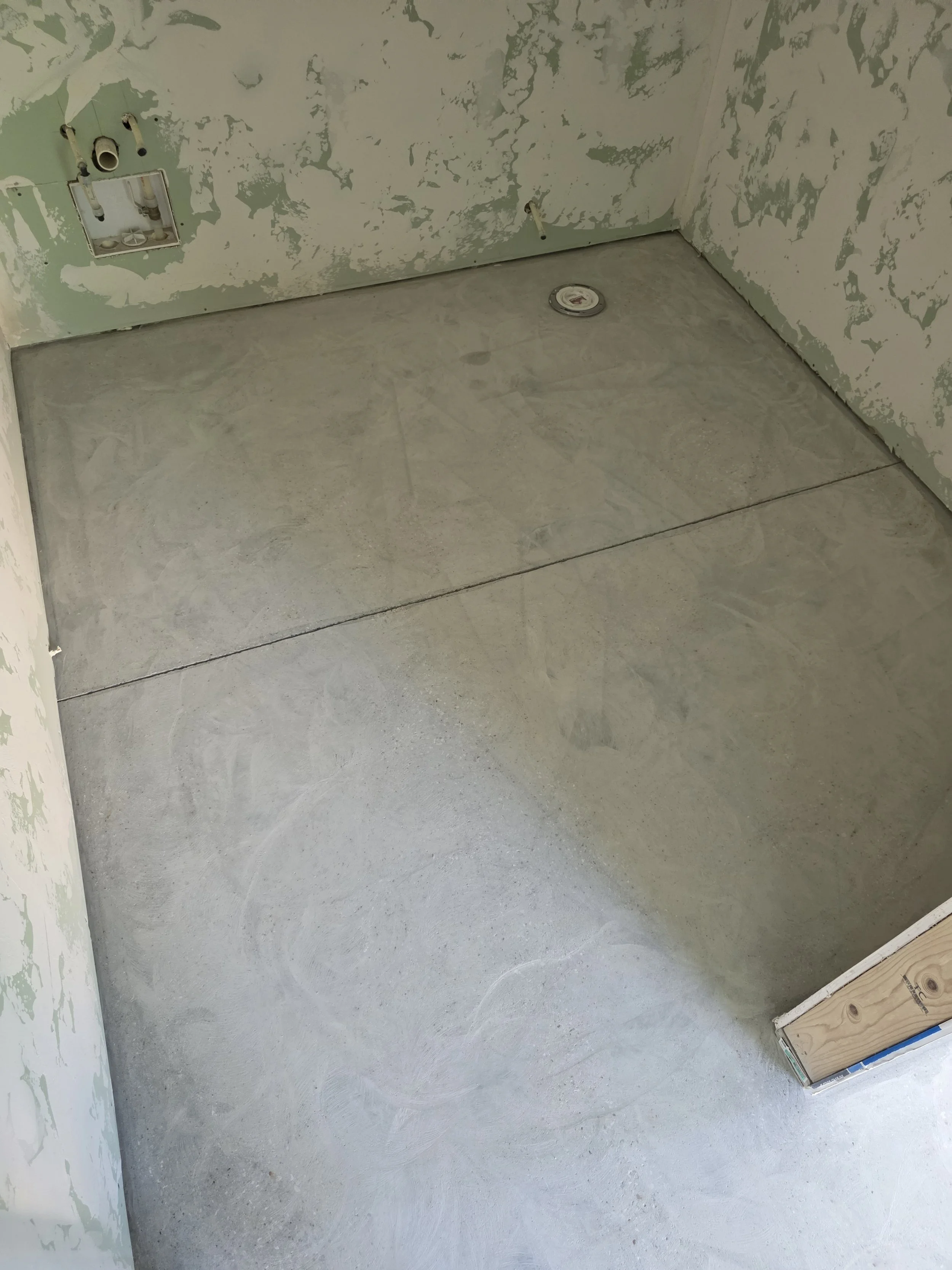 1 - This prepped floor is ready to receive its MVB primer.