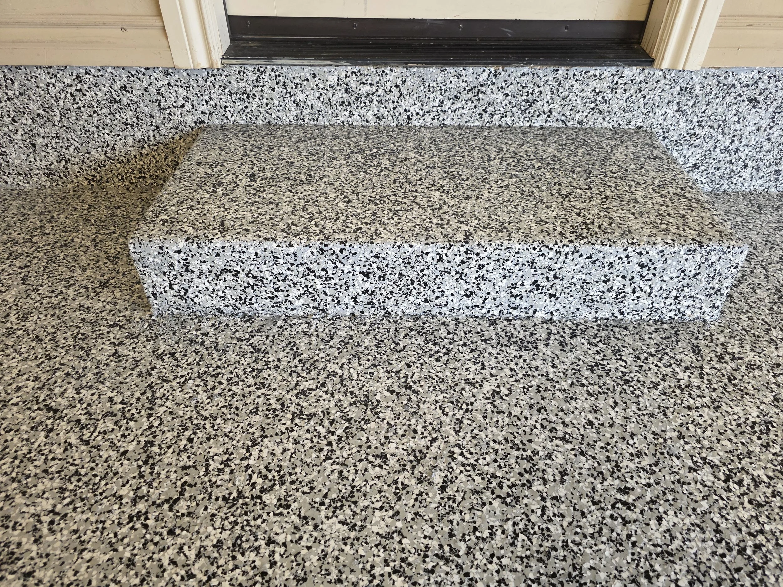 Phase 4 (Finished) - Stairs leading up to interior door