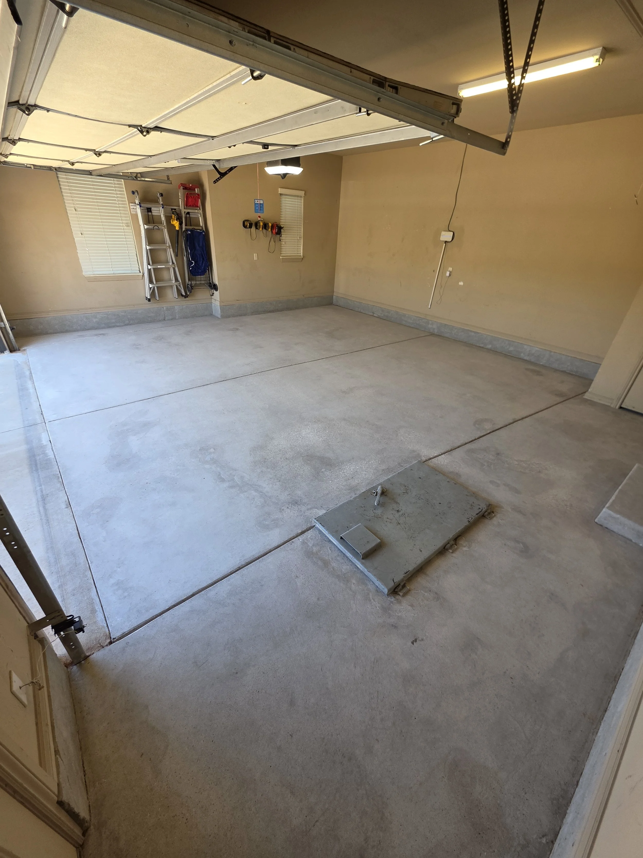 Phase 1 - Side shot of patched and ground concrete. Spalling is repaired