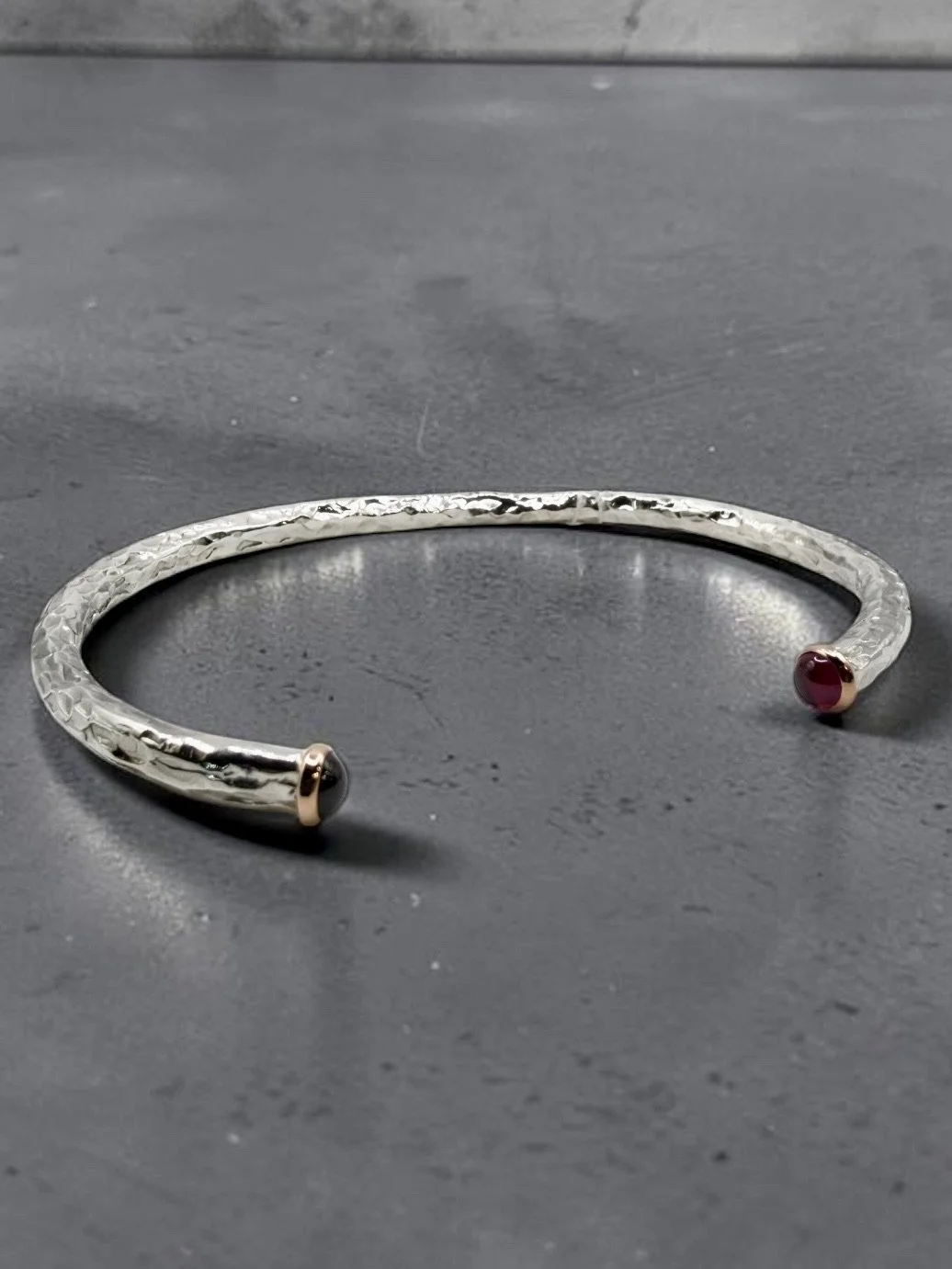 Sterling Silver, 14K Rose Gold & Tourmaline Cuff Bracelet