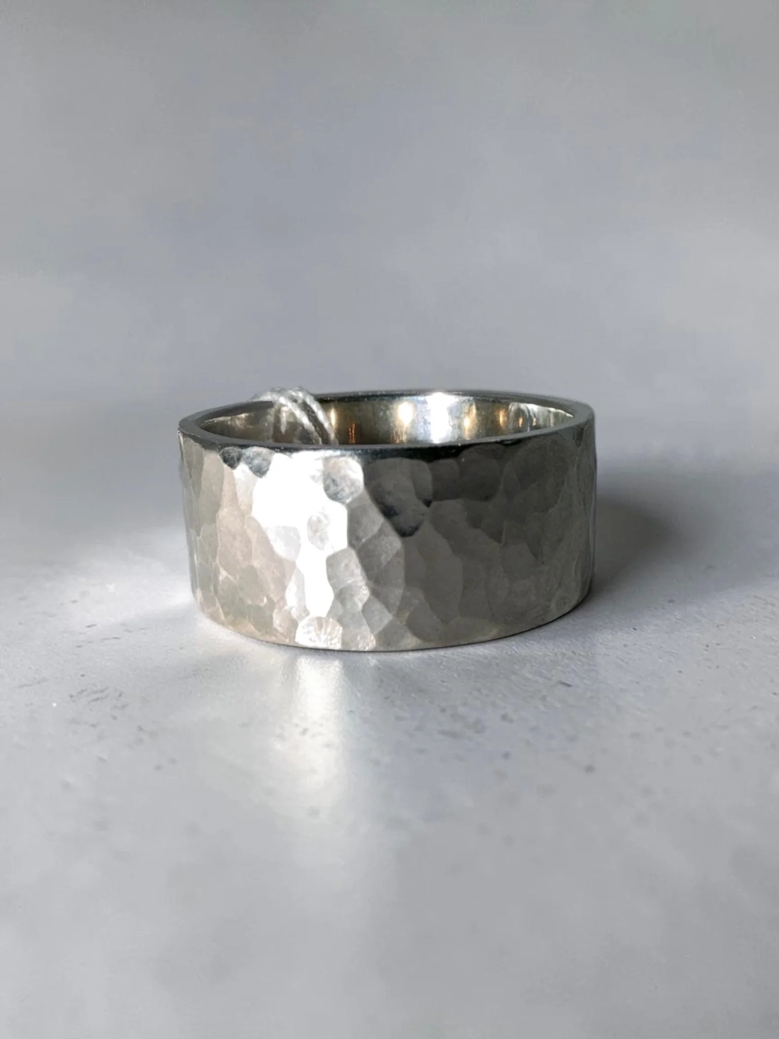 Hammered Sterling Silver Band