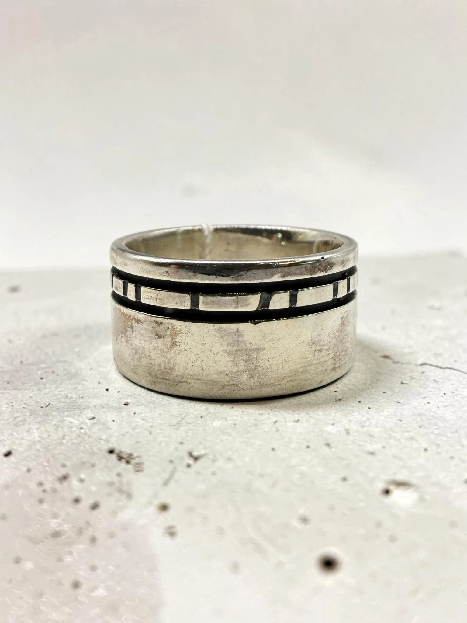 Sterling Silver Geometric Band Ring