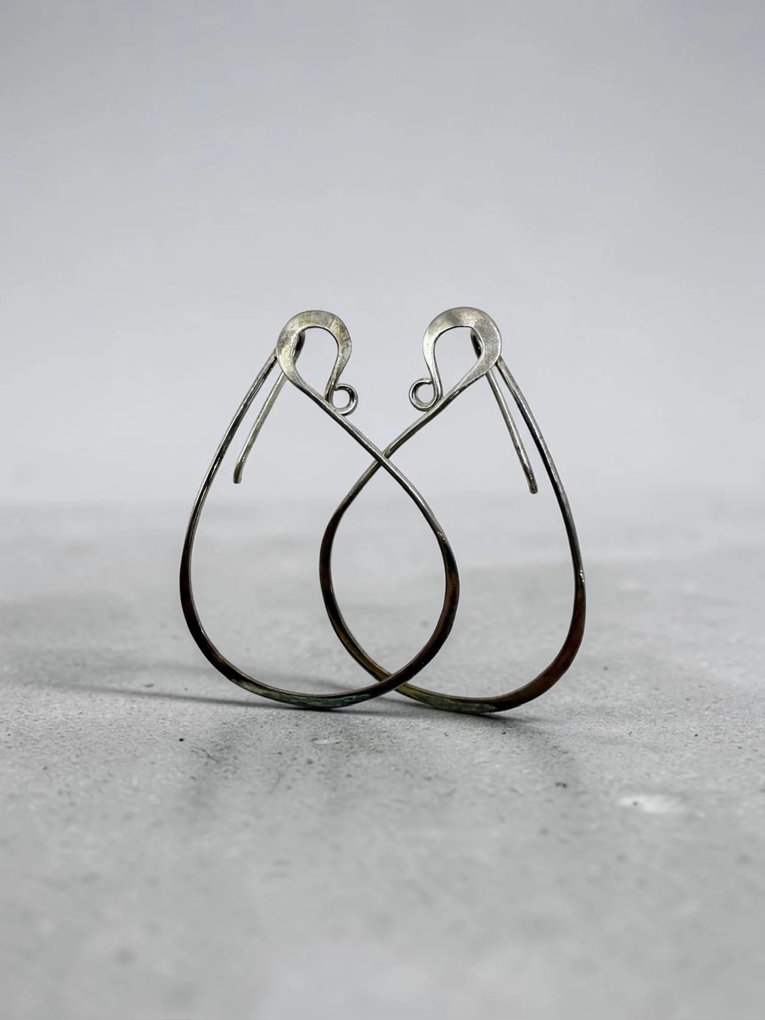 Sterling Silver Swan Drop Earrings