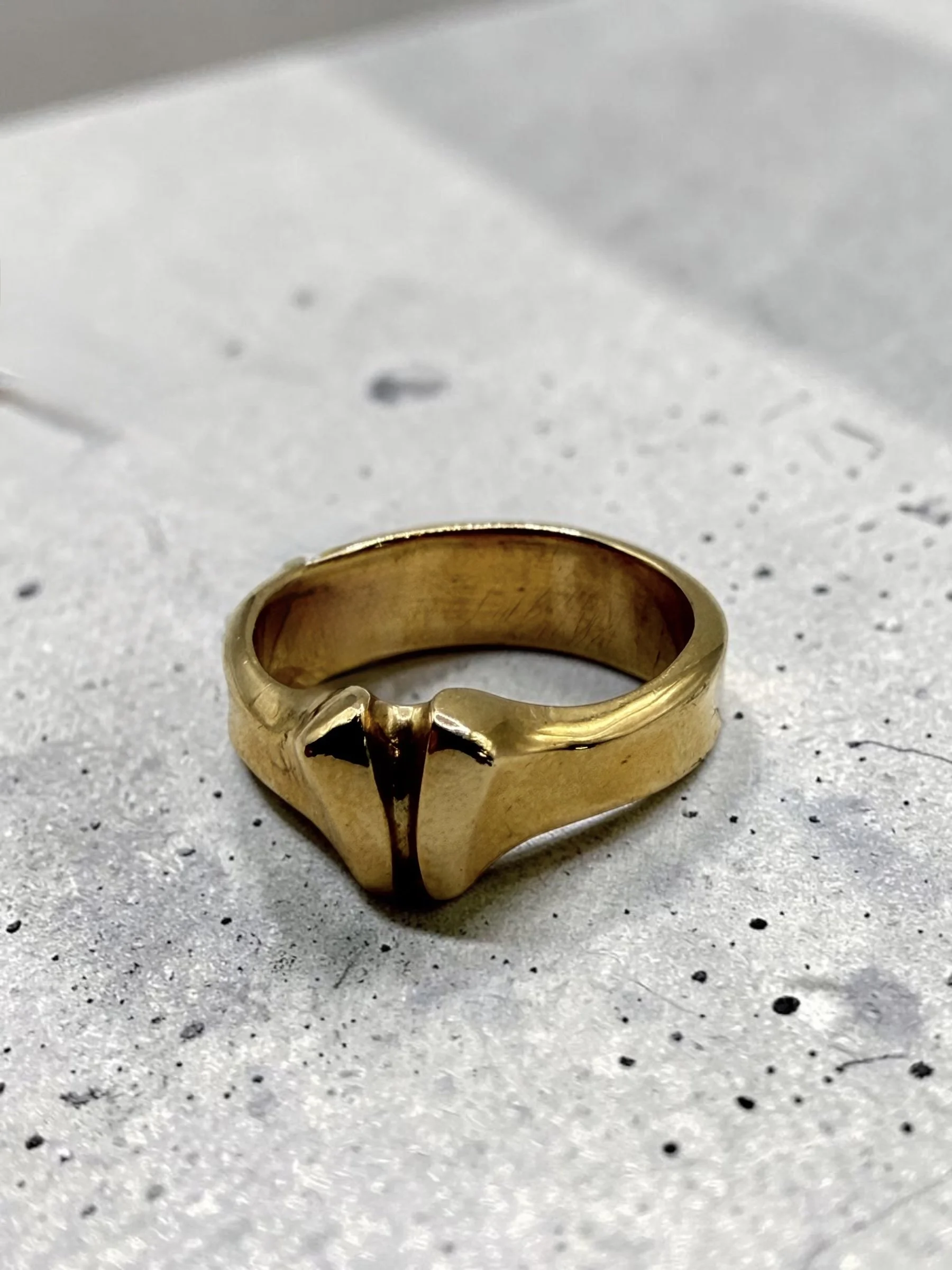 14K Yellow Gold Crown Ring
