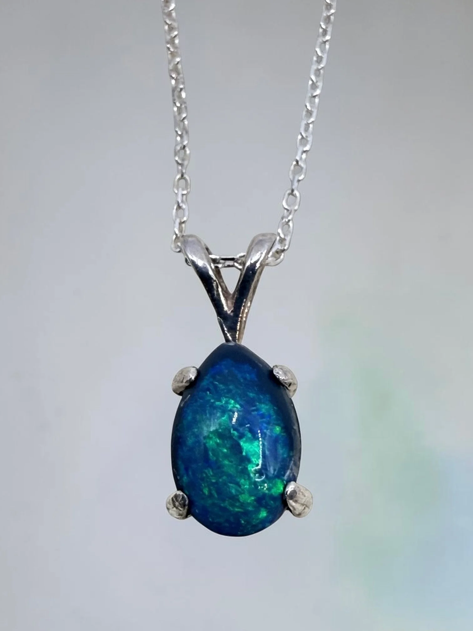 Australian Opal Pendant Necklace