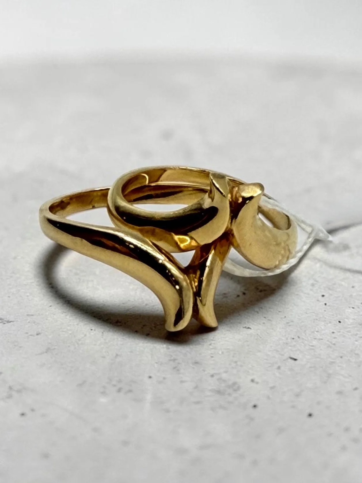Handcrafted Complementary 14K Yellow Gold Ring Set