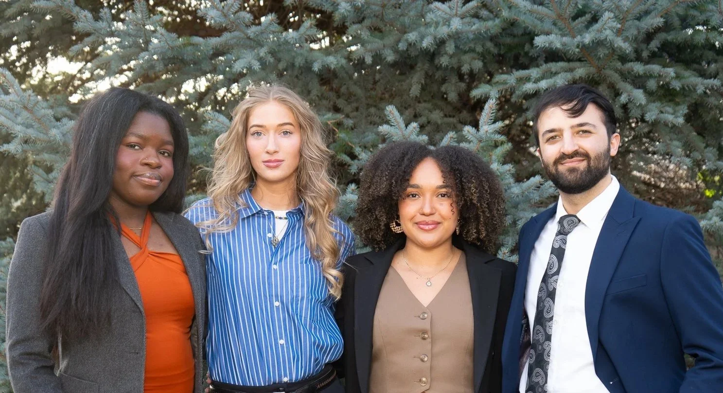 (L-R): Sandrine Mimche, Ash Fattig, Jenessa Jimoh, Obaid Barakzai.