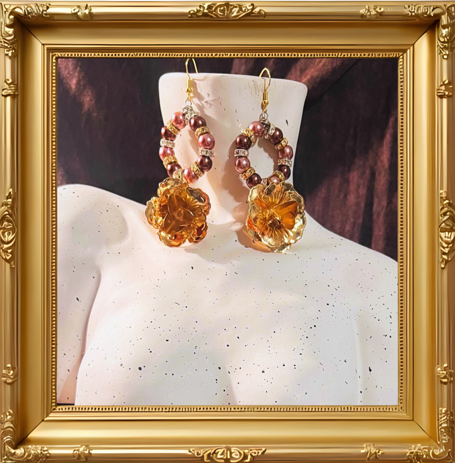 "Midas's Bride" dangle earrings
