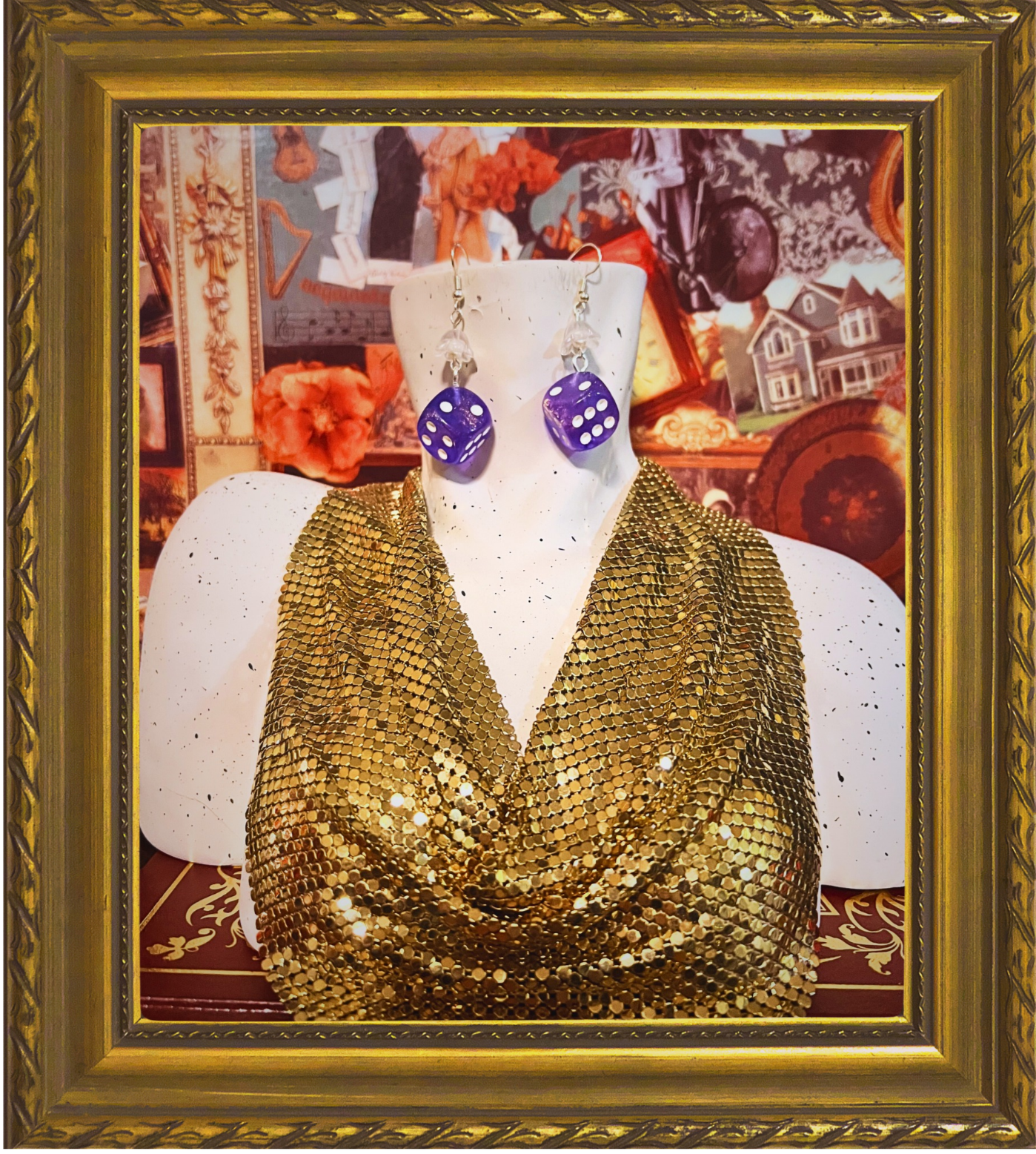 "Belladona" dice earrings