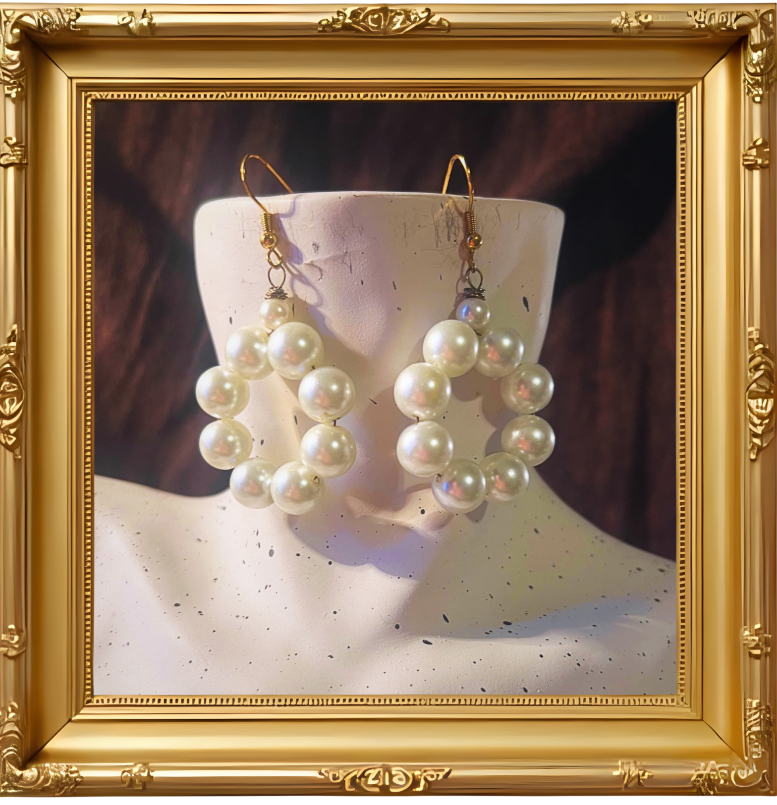 "Pearl portal" dangle earrings