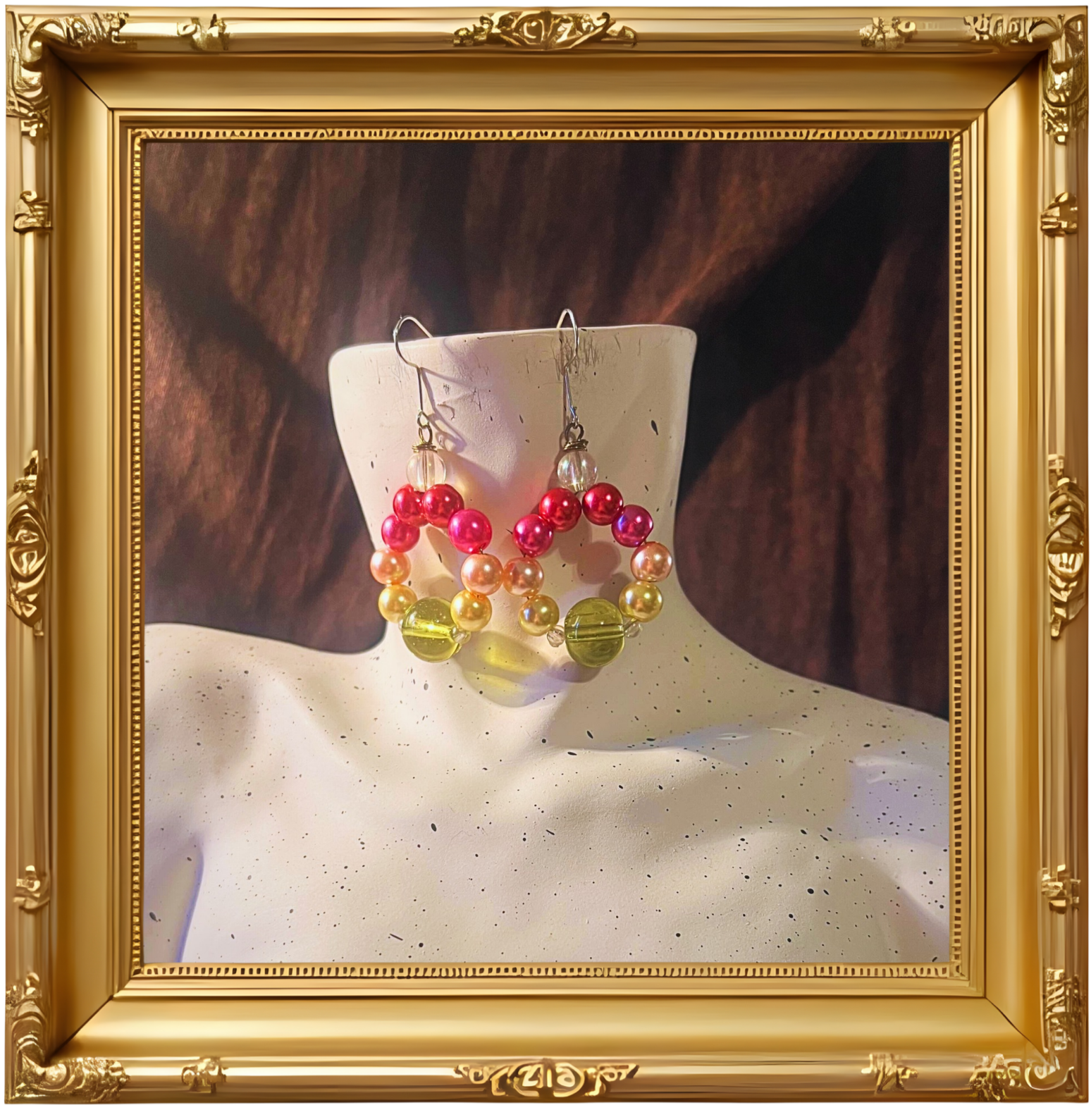 "Marvelous Melons" dangle earrings