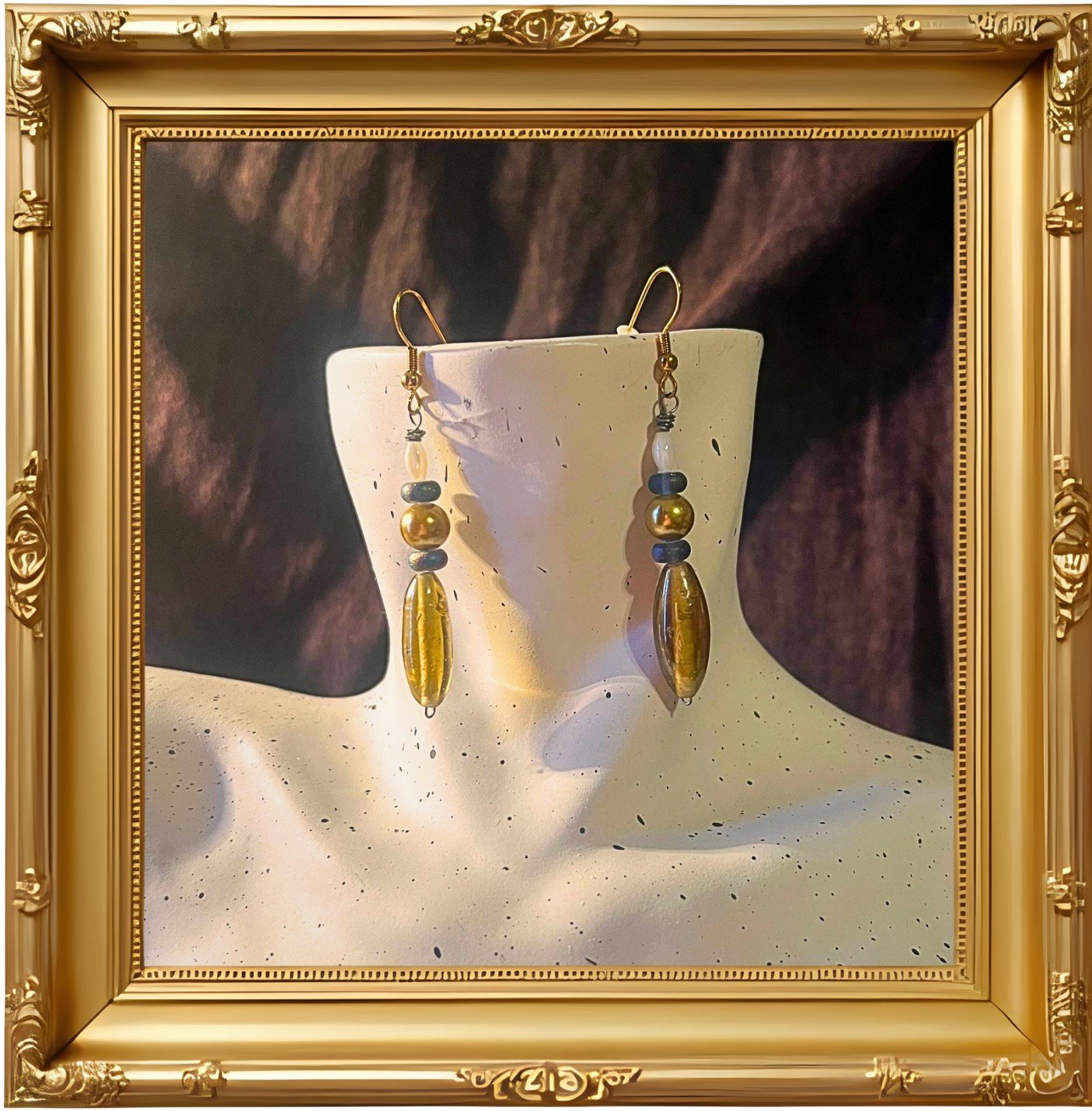 "Lightening Bug" dangle earrings