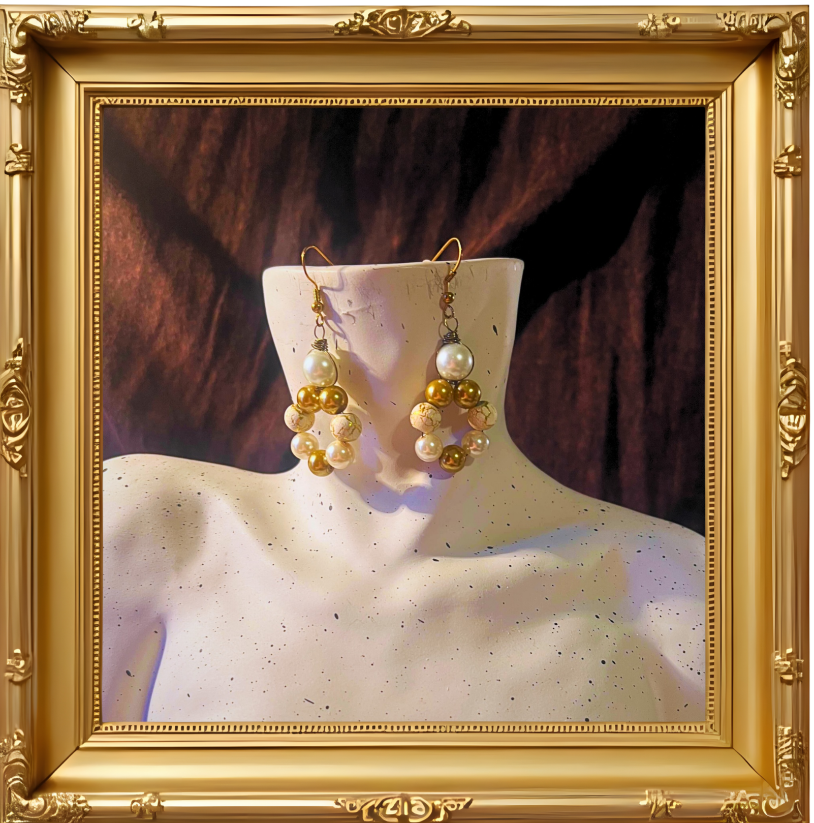 "Golden Promise" dangle earrings