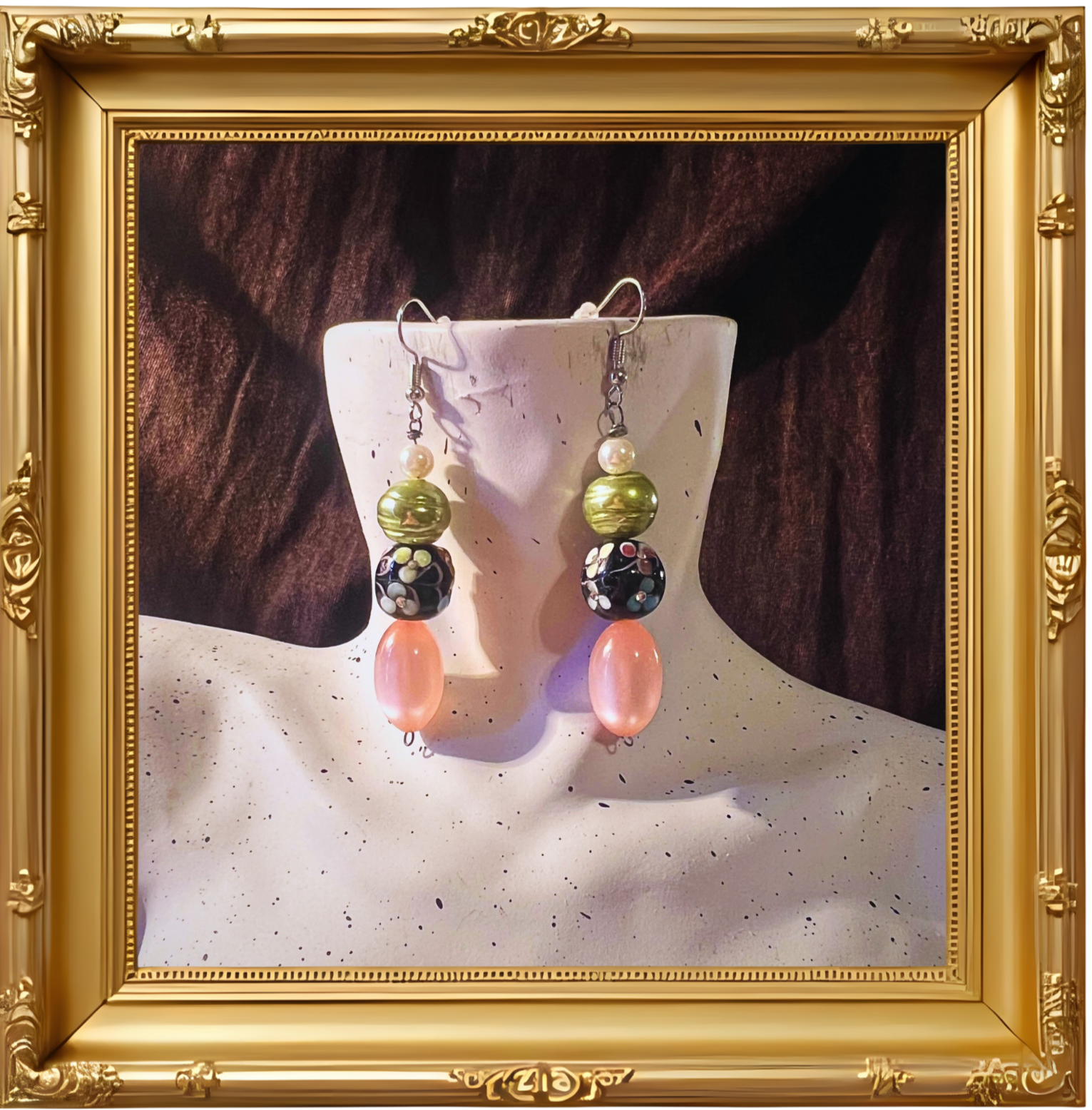 "Humble Garden" dangle earrings