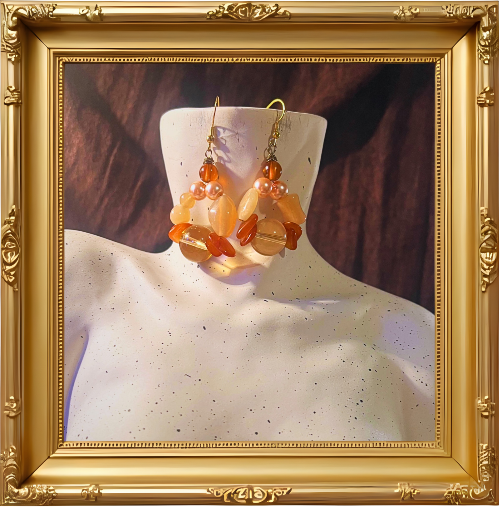 "Terrocotta tresure" Dangle earrings