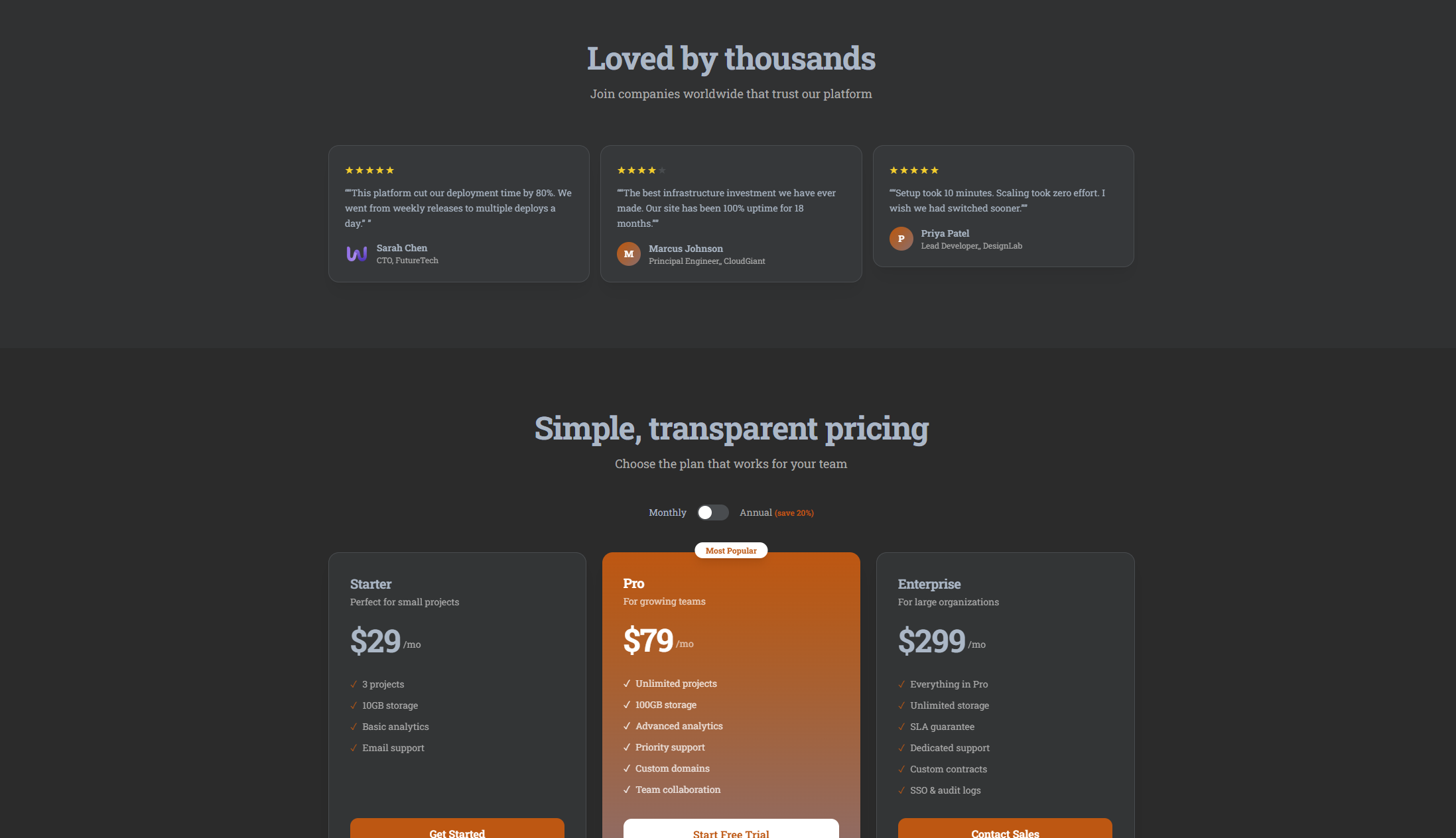 Página de empresa genérica para demonstração
