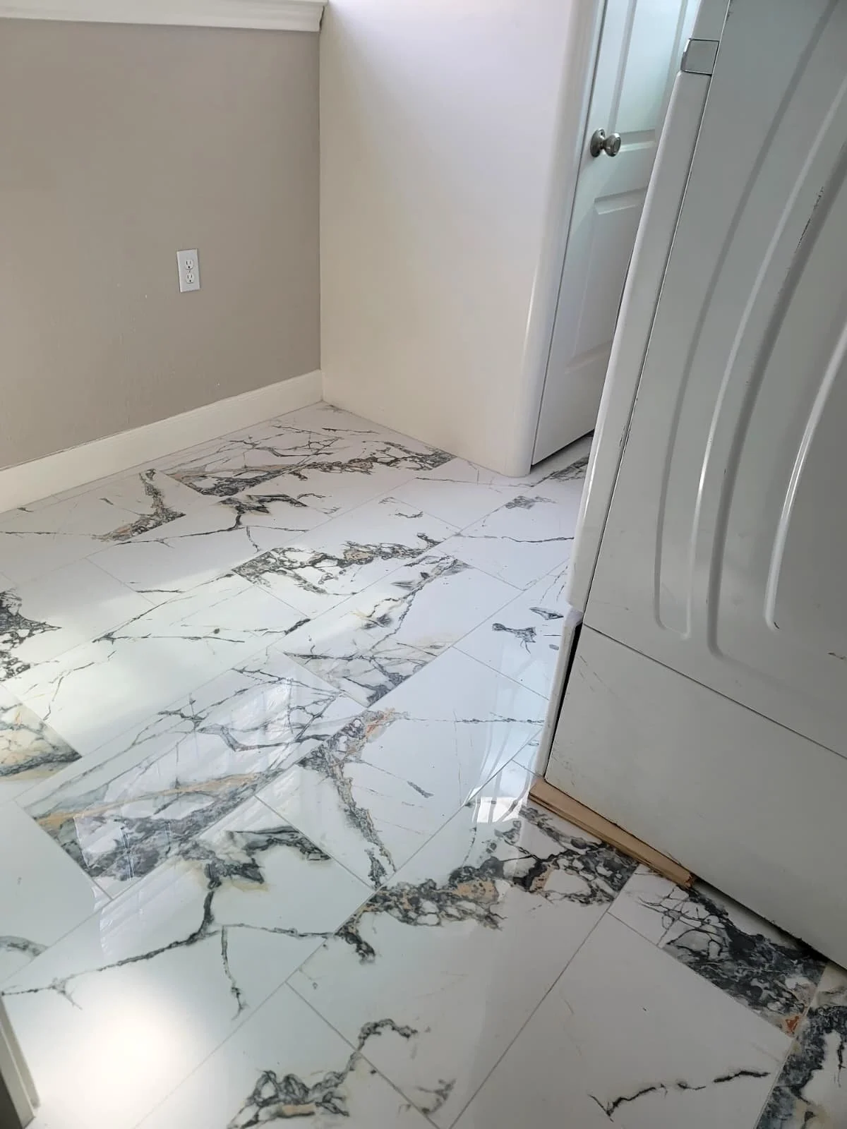 Marble tile you almost hate to walk on.