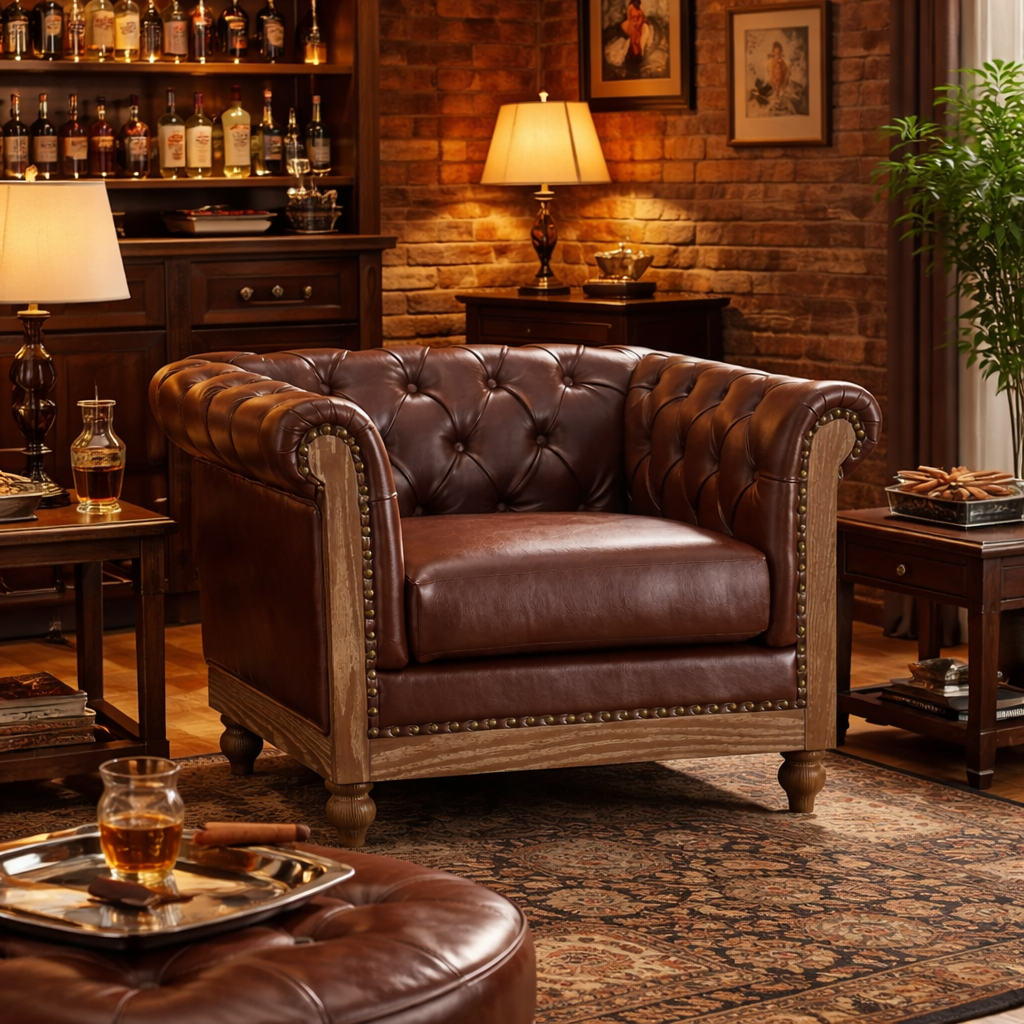 Brown armchair in cigar lounge.png