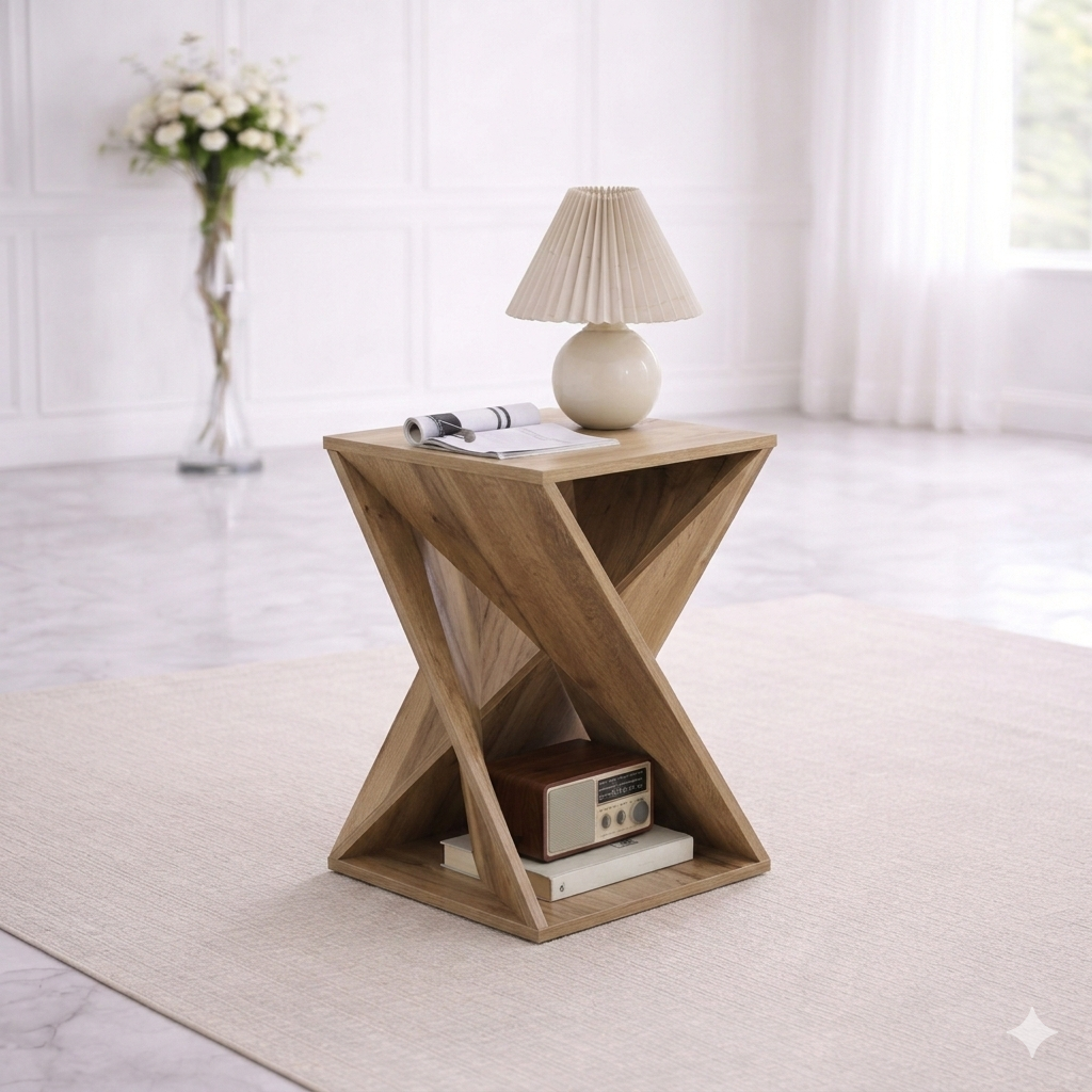 Ornate Wood End Table - Rental