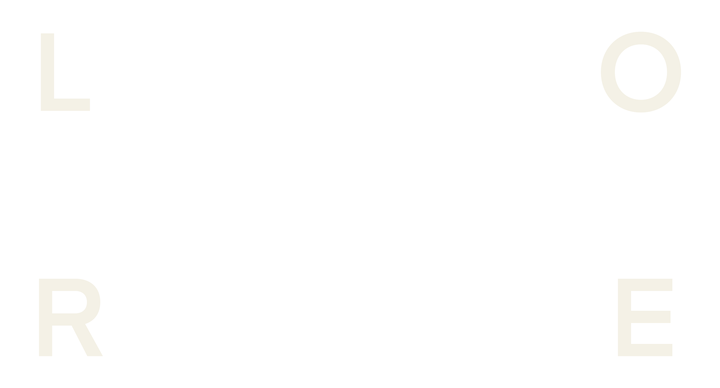 A black background with the words 'LOVE' arranged in a cross pattern, with L at the top left, O at the top right, R at the bottom left, and E at the bottom right.