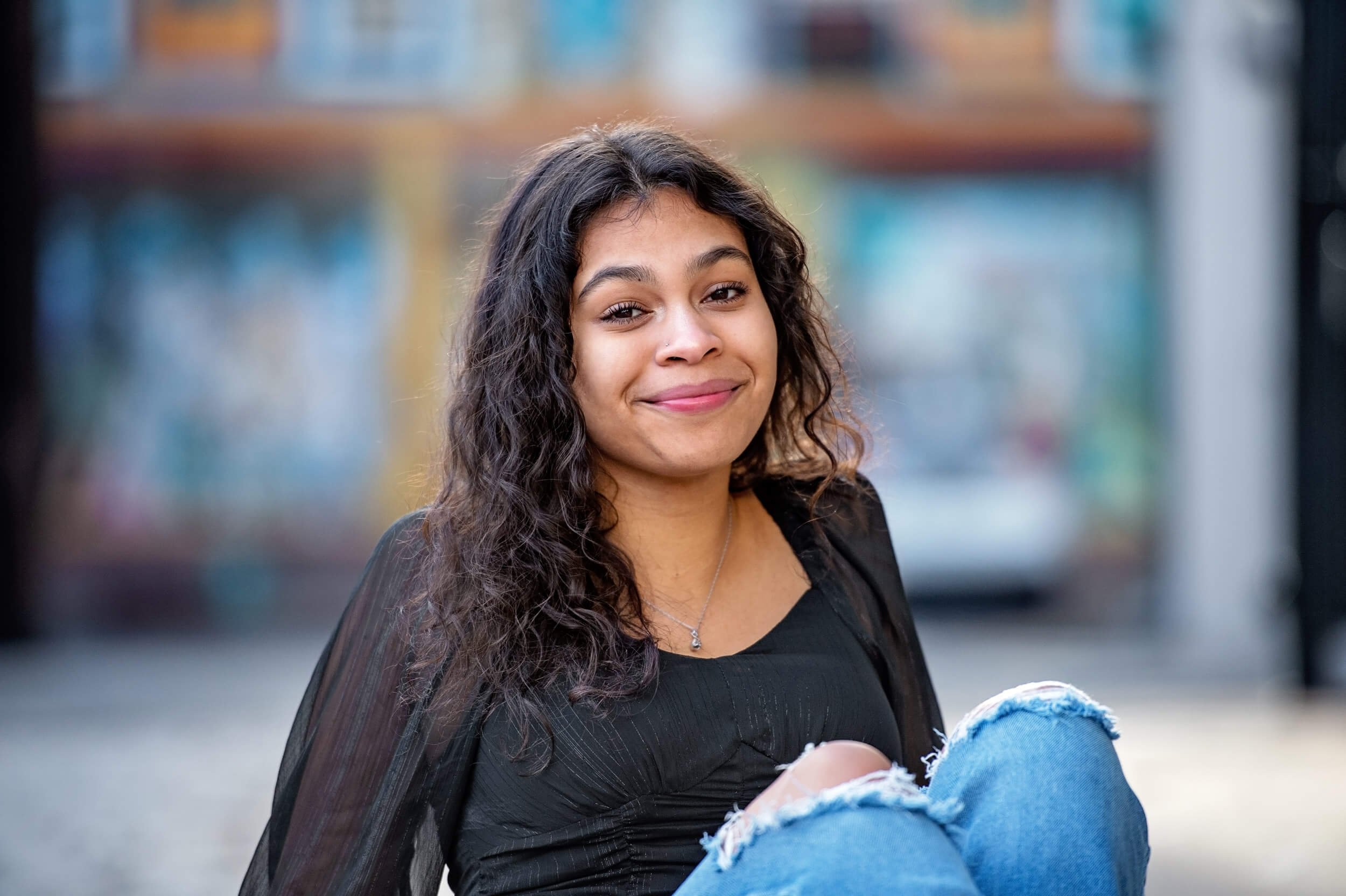 Winter Senior Portraits in Downtown Williamsport with Makaylah | Tish Connor Photography