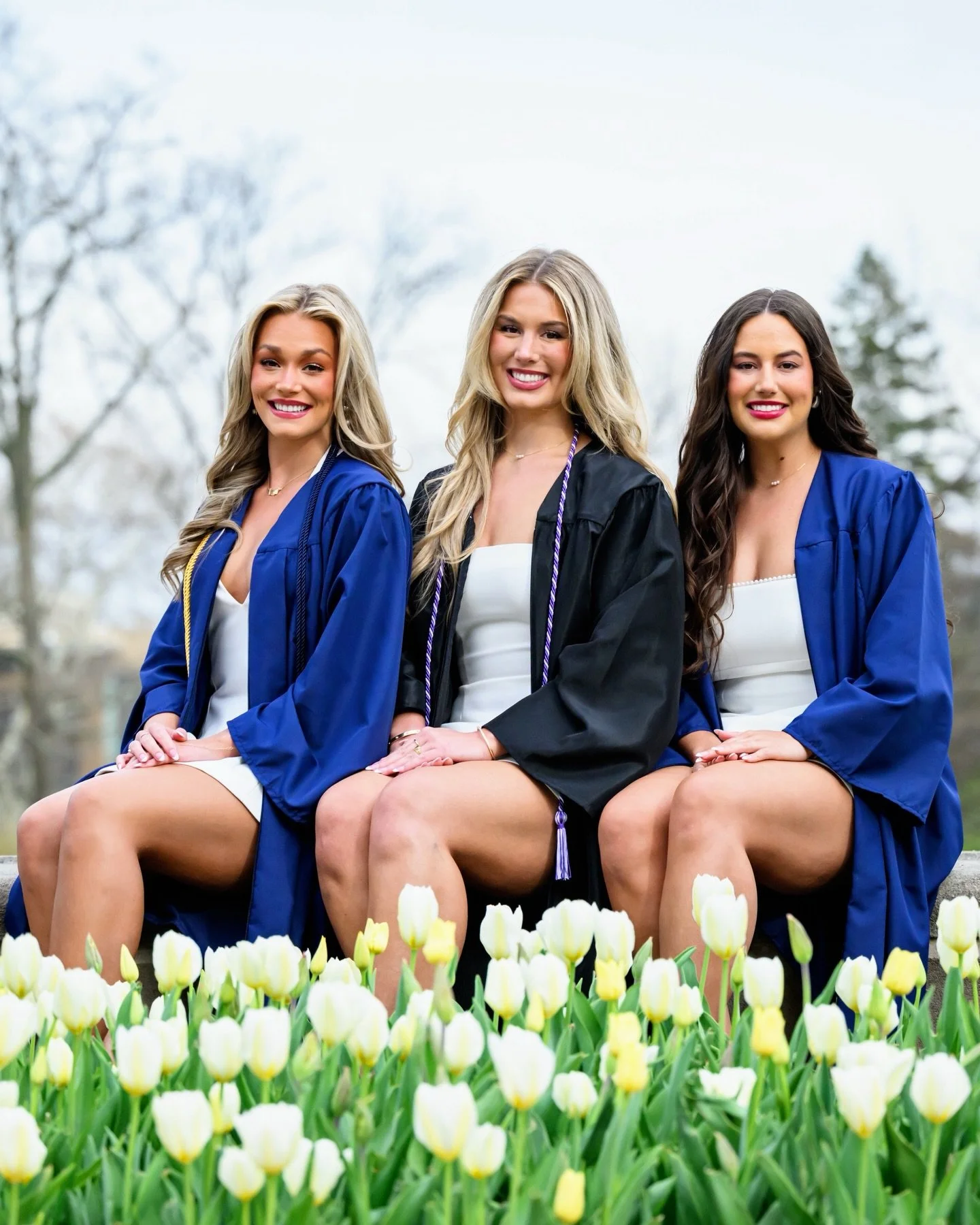 Photographing these gorgeous sisters at Penn State University felt like stepping into such a meaningful moment for their family. Two sisters graduating now, one right behind them, all of it happening side by side. The bond the share is so sweet. We c
